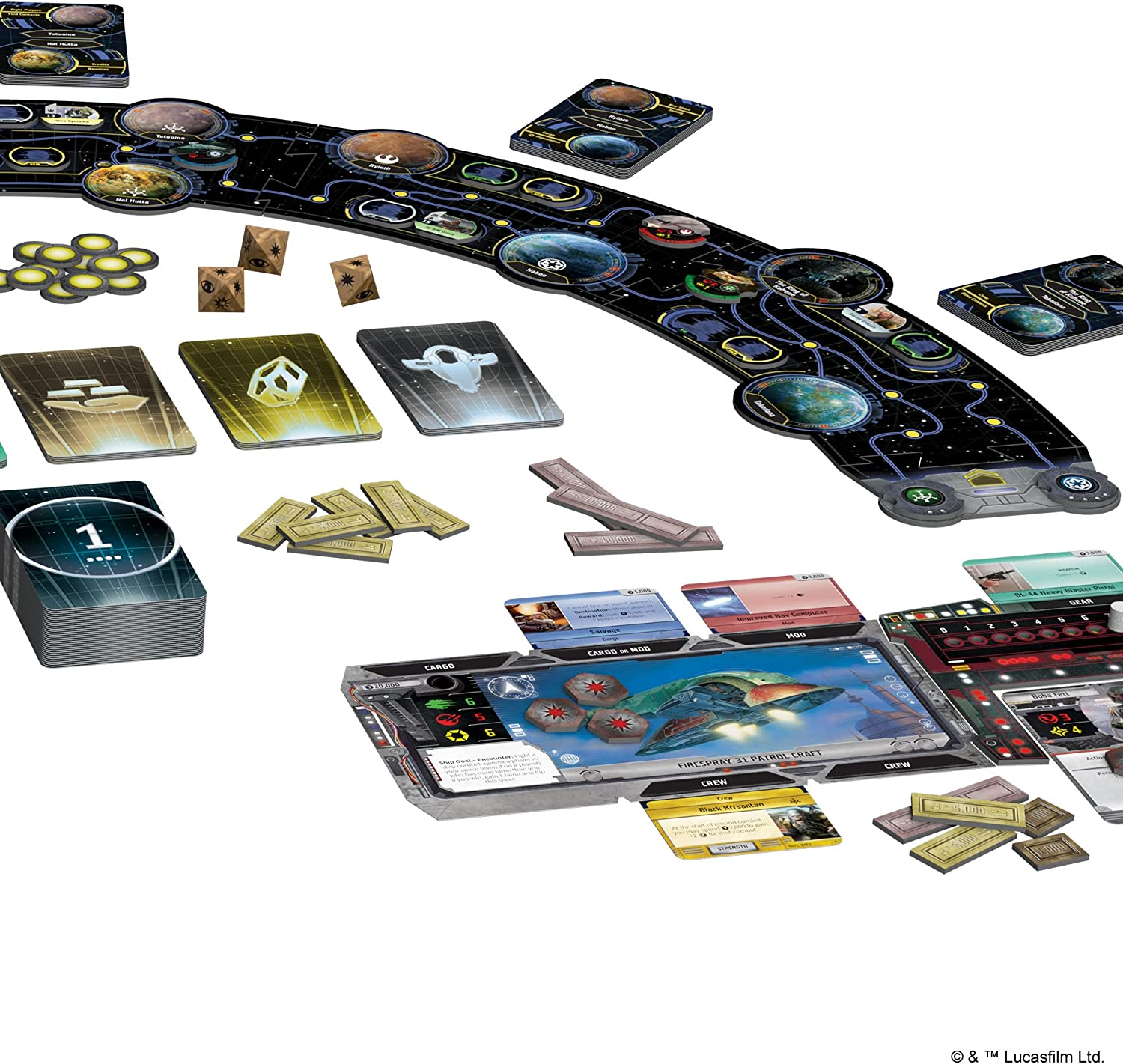 Fantasy Flight Games FFGSW06 Star Wars Outer Rim Board Game image number 5