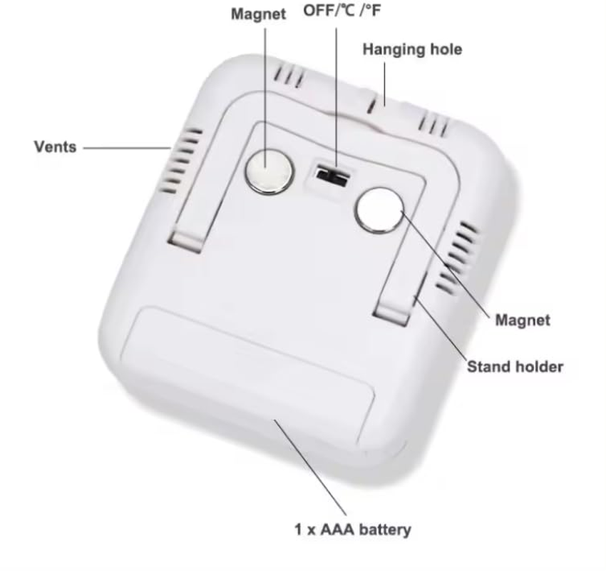 Indoor Digital Thermometer Hygrometer, Temperature and Humidity Monitor image number 4
