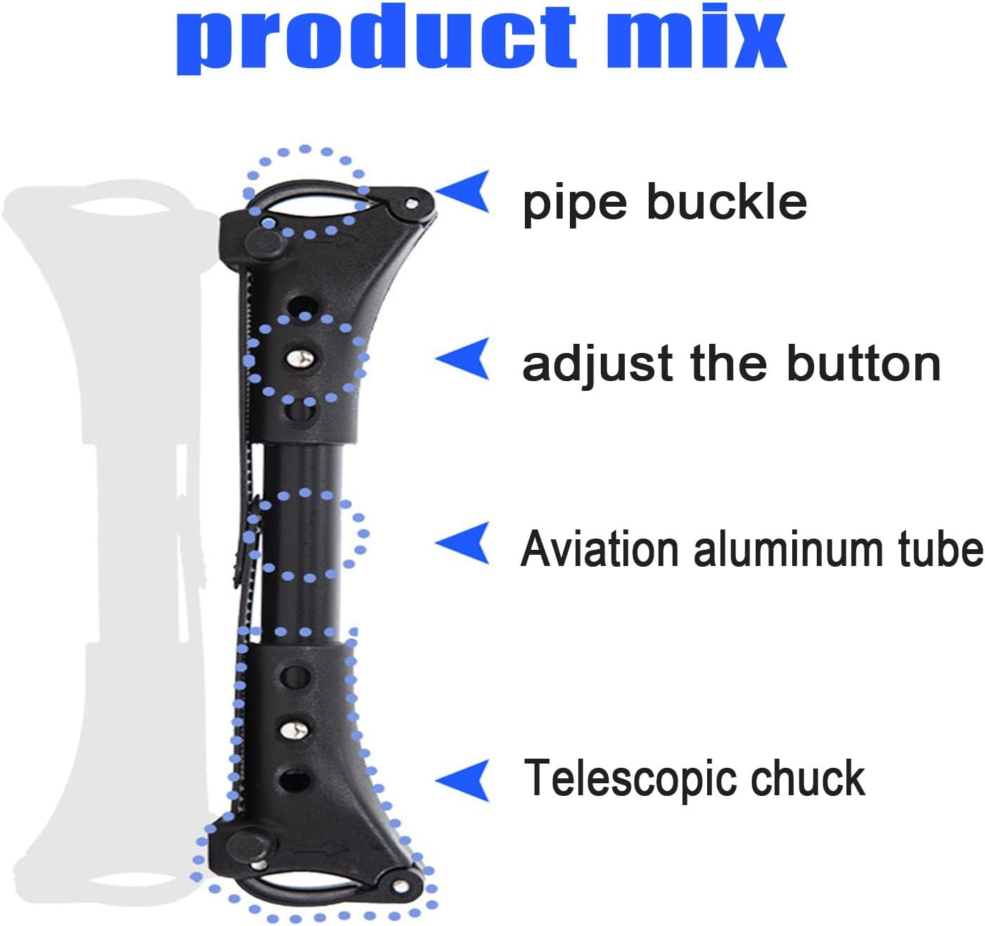 3Pcs Twin Stroller Connection Accessories, Pushchair Connector, Stroller Cart Automotive Connectors, Stroller Car Connector Acessories, Adjustable, Universal, 2 Strollers Into1 Twin Stroller image number 1