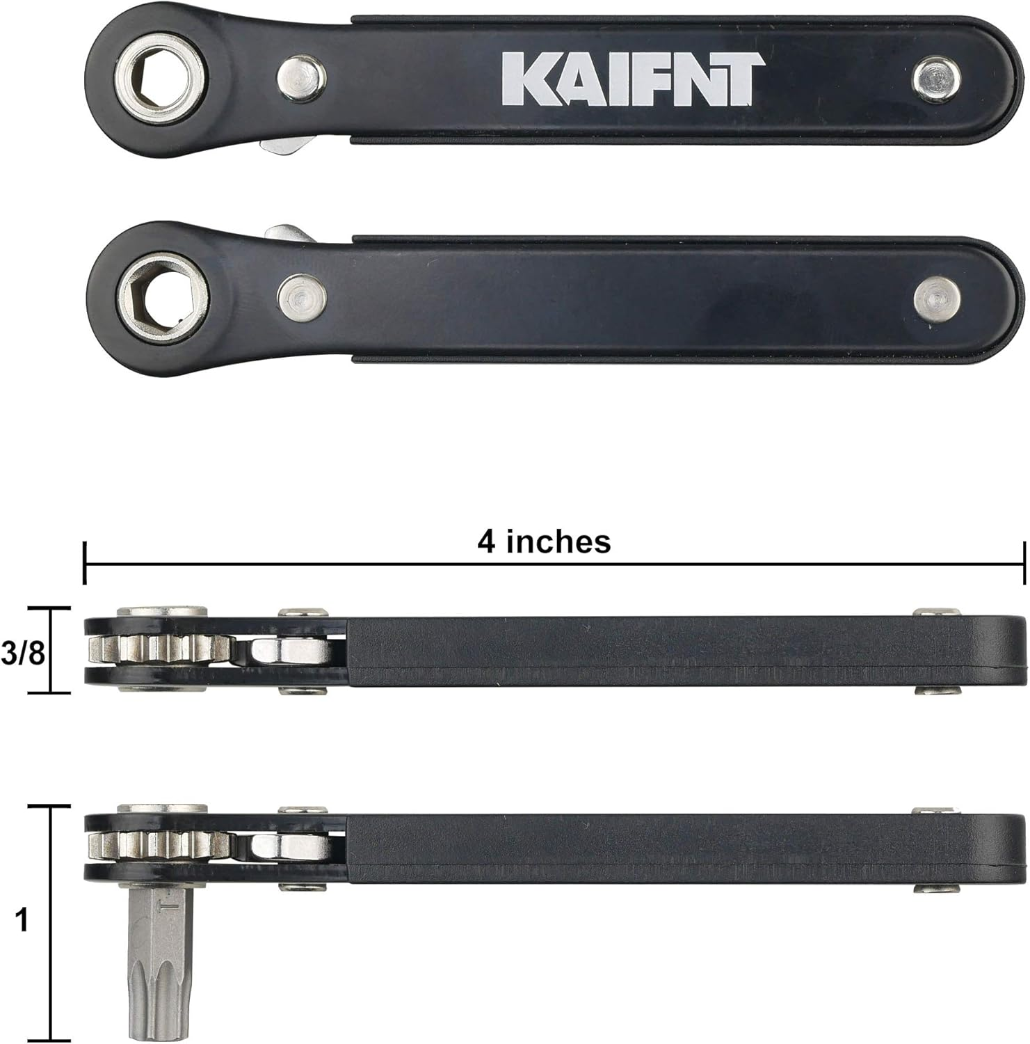 KAIFNT K403 Comprehensive Torx Bit Set with Mini Ratchet Wrench, 1/4-Inch Drive, 34-Piece