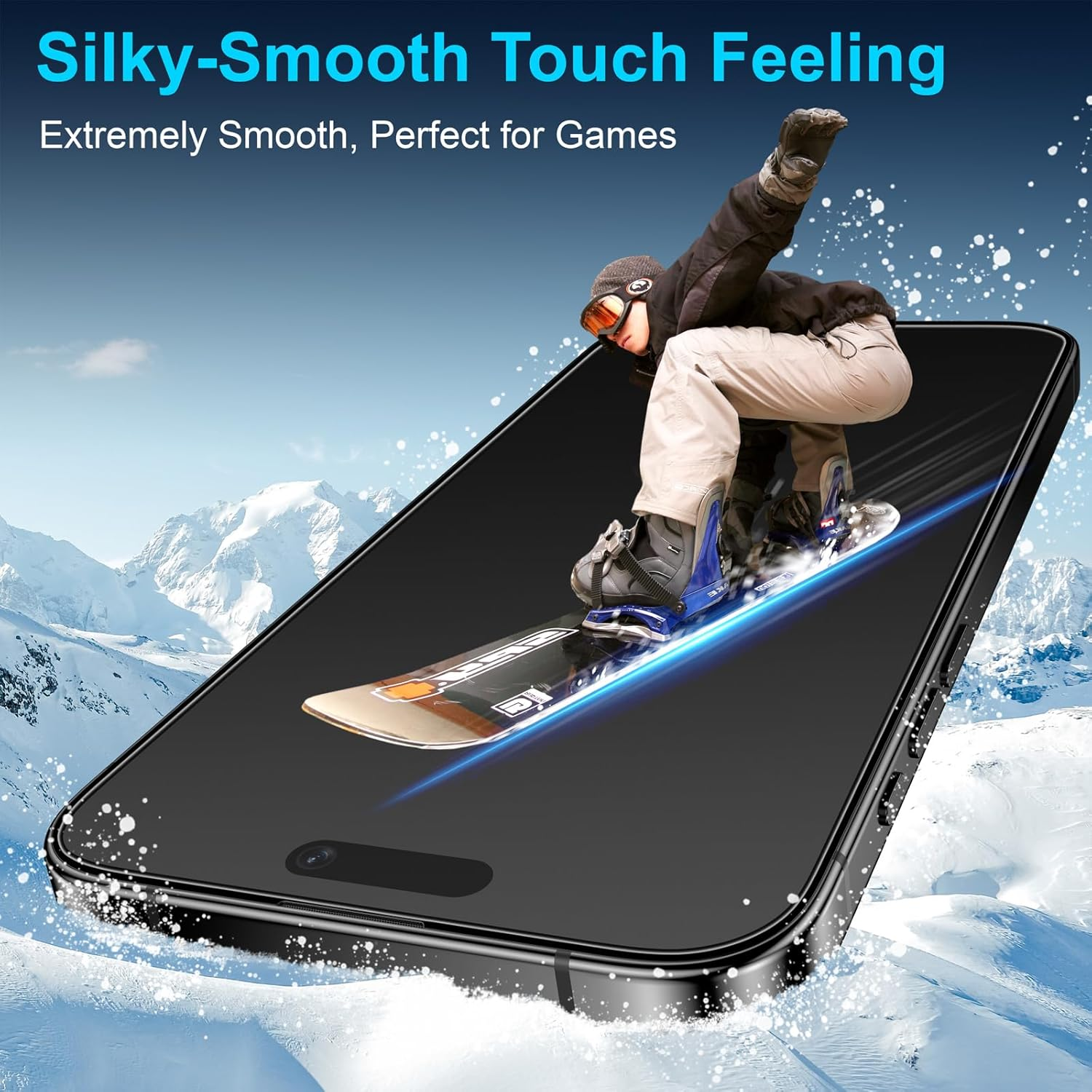 Mothca Matte Privacy Screen for Iphone 16 Pro, Privacy Screen Protector, Anti-Spy Privacy Screen Protector, 9H Protective Glass, Anti-Fingerprint (6.3 Inches, Pack of 2) image number 5