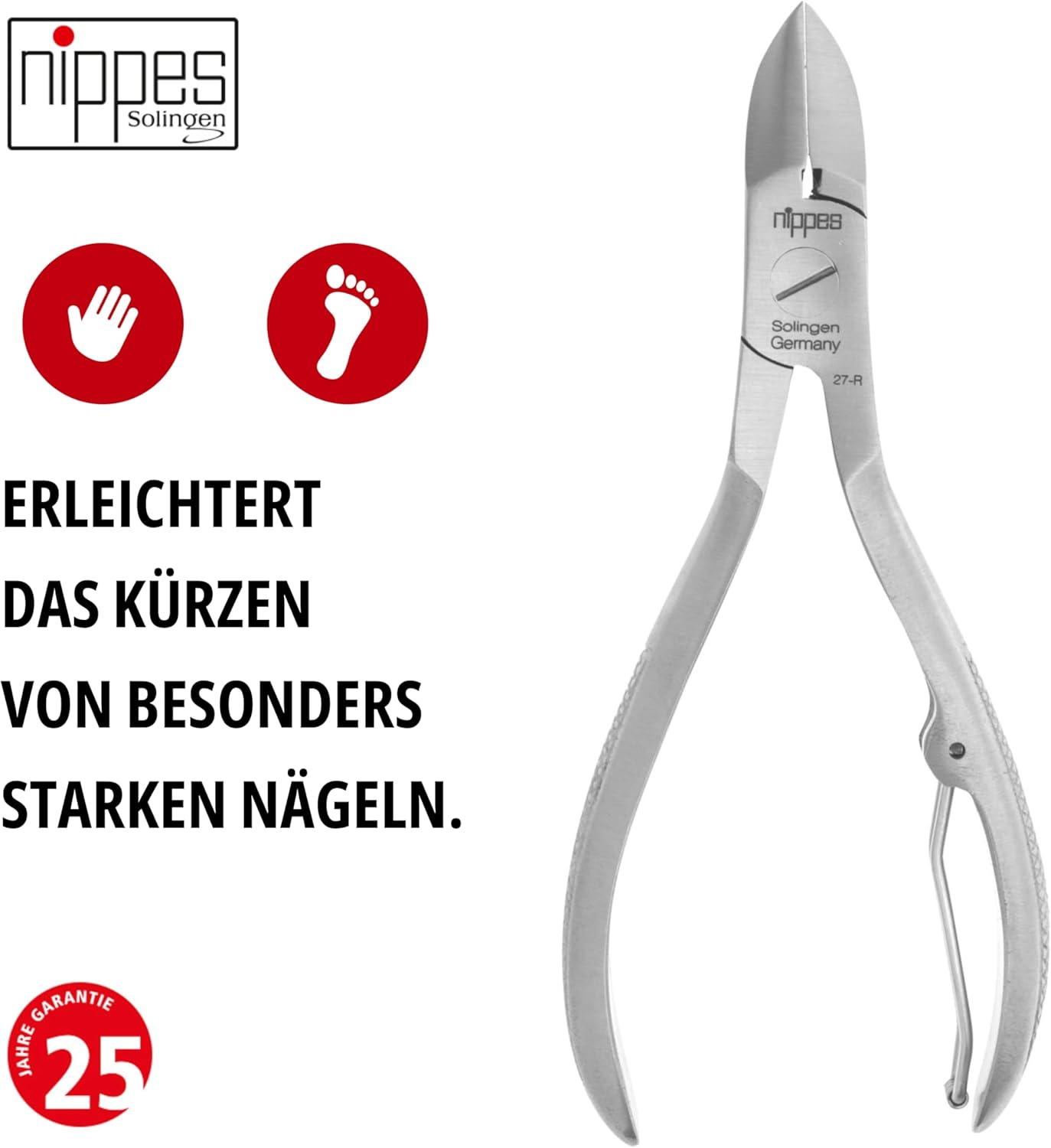 Nippes Solingen 1 Piece Nickel Plated Steel Nail Clippers image number 5