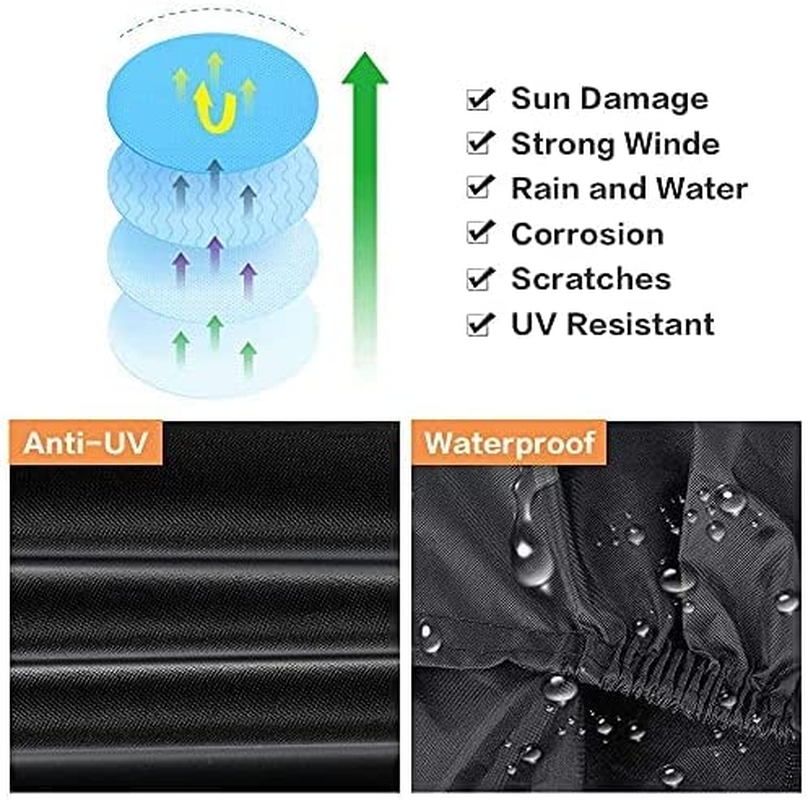 Bicycle Cover for 2 or 3 Outdoor Bikes, Waterproof Bicycle Cover for Rain, Sun, UV Dust, Wind with Locking Hole for Electric Mountain Bike image number 5