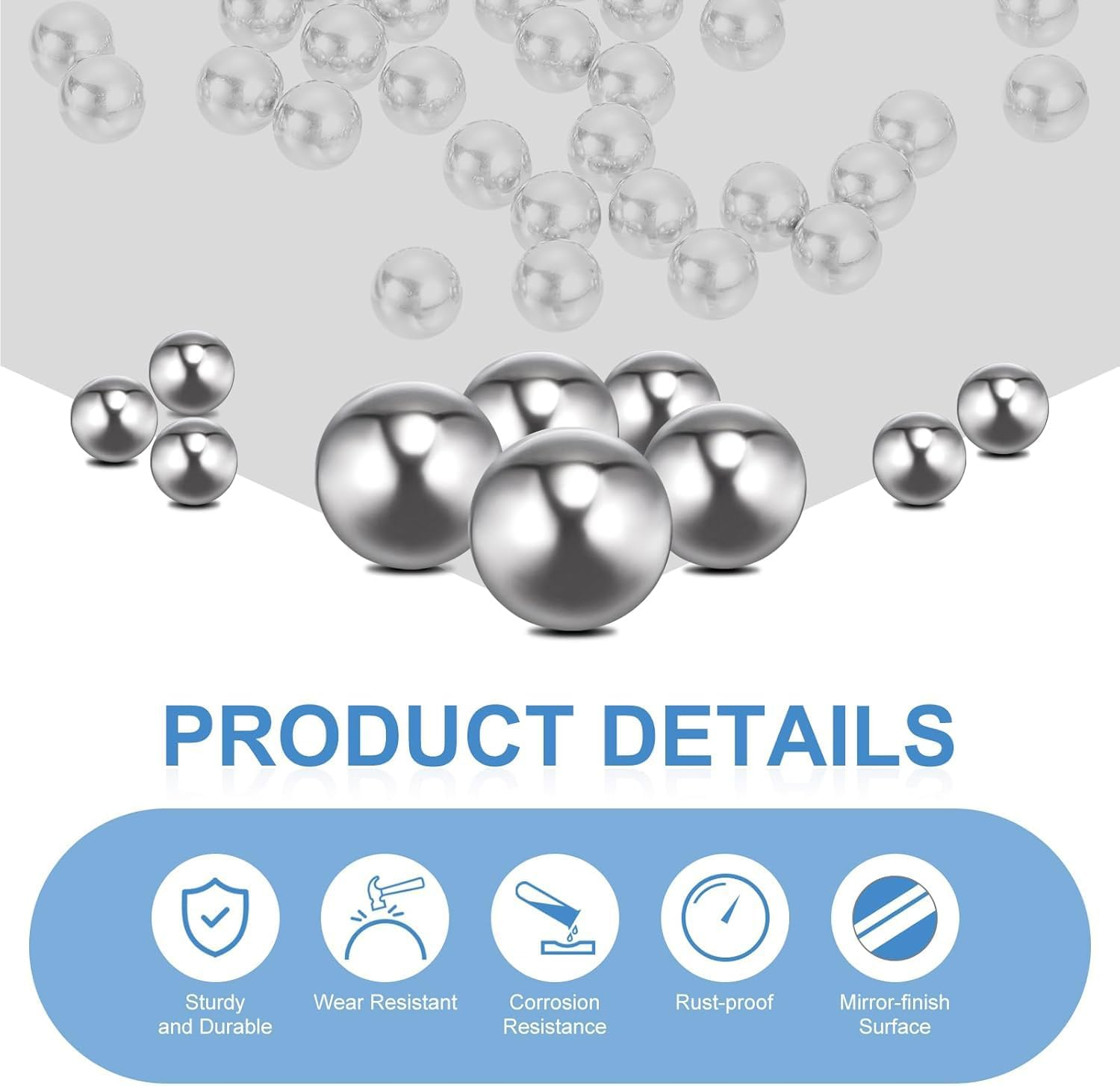 8Mm Bearing Balls, 120 Pcs 304 Stainless Steel G200 Precision Balls Metric Mixing for Bearings Bicycles Casters Drawer Slides image number 3