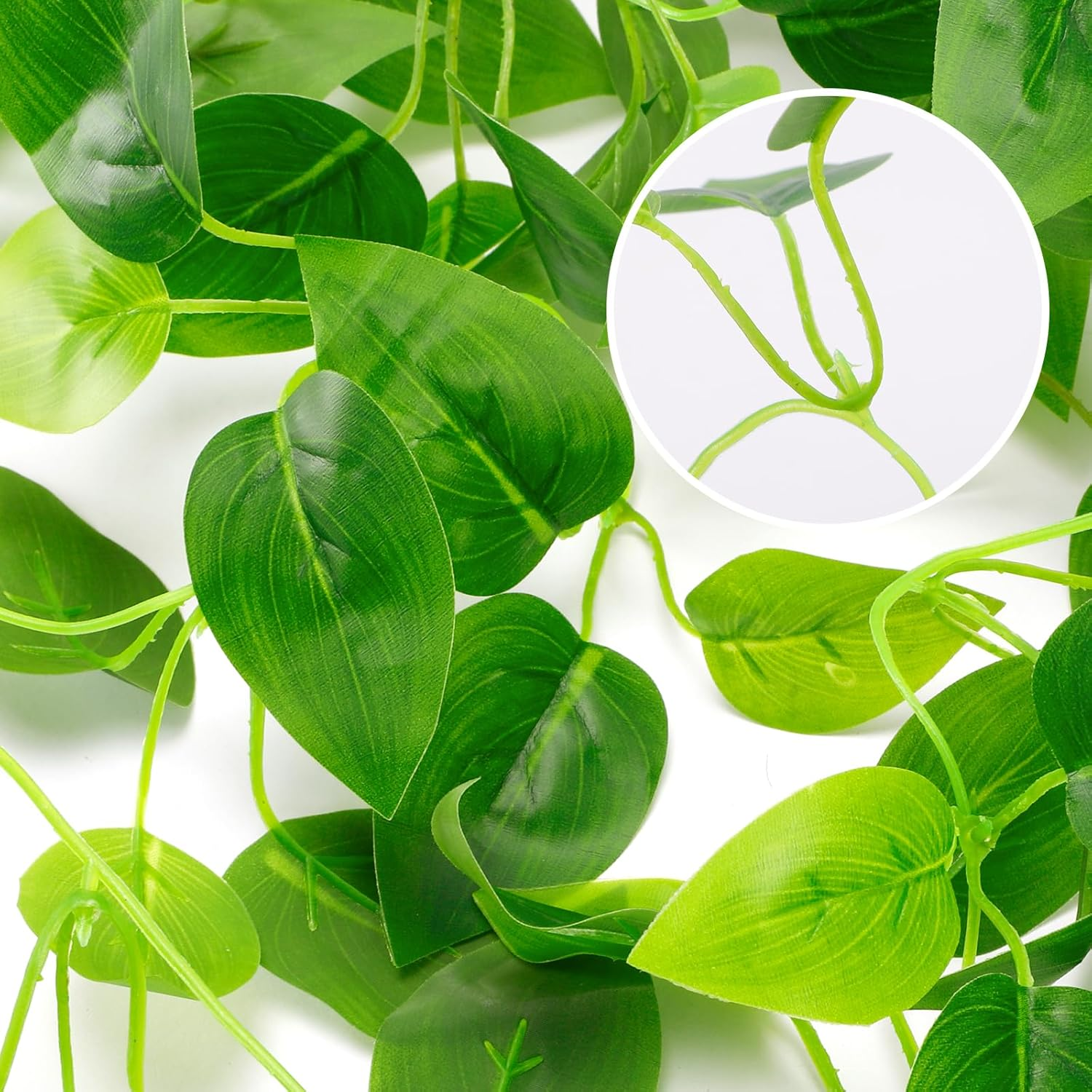 WXBOOM 2 Pcs Fake, Artificial Potted Plant Artificial Ivy Vine Plant Hanging Plant Pothos for Home Office Indoor Outdoor Garden Decor image number 2