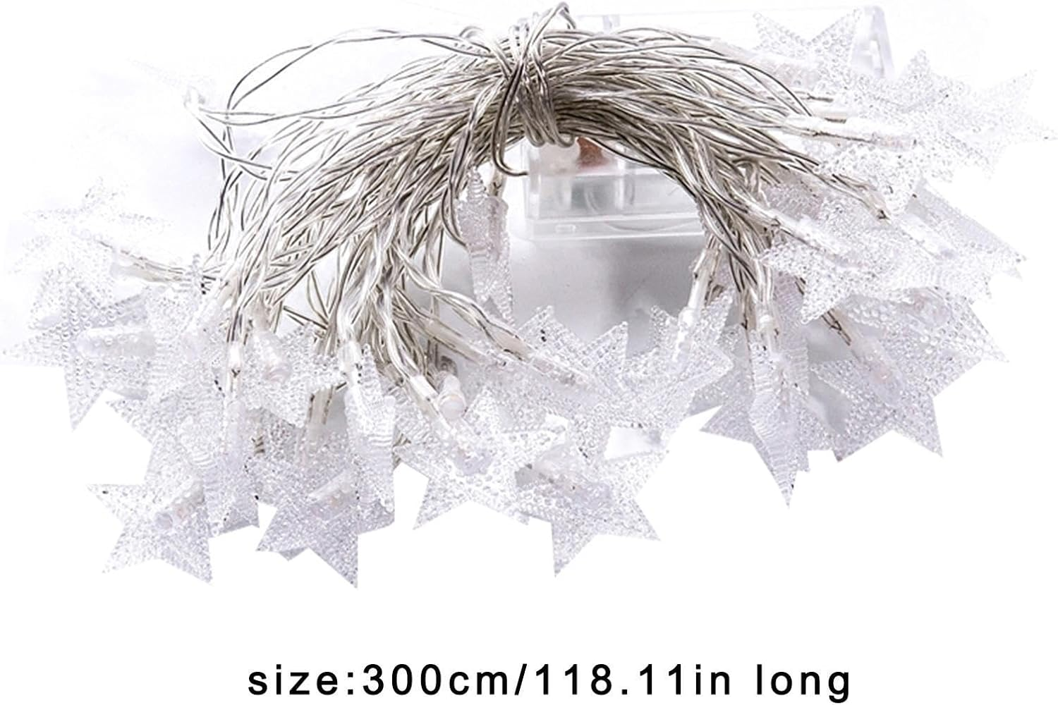 Star Fairy Lights - 20 Led Christmas Star Lights | Waterproof Lighting 9.85Ft String for Window Indoor Holiday Classroom Patio Wall Dorm Tree Tent Canopy Bunk Bed Ceiling Living Room image number 4