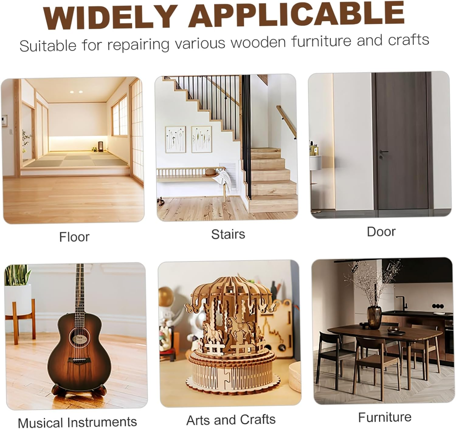 Anneome 6Pcs Wooden Furniture Touch up Markers Repair Pen Scratch Concealing Tools for Living Tables Desks image number 1