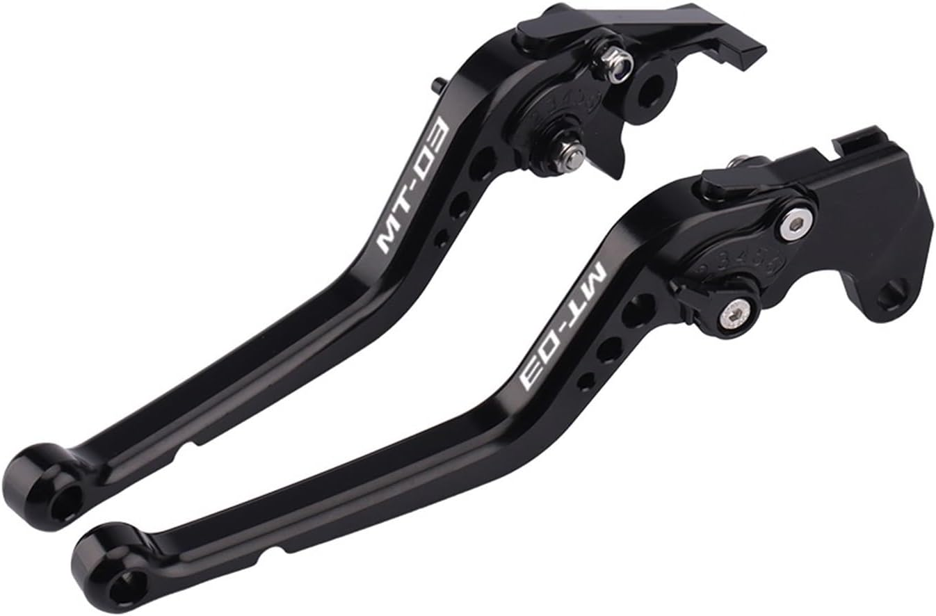 For Yamaha MT-03 MT 03 2015 2023 Motorcycle Accessories Adjustable Clutch Brake Levers Short Long Lever Handles Bar (Color : Long Titanium)