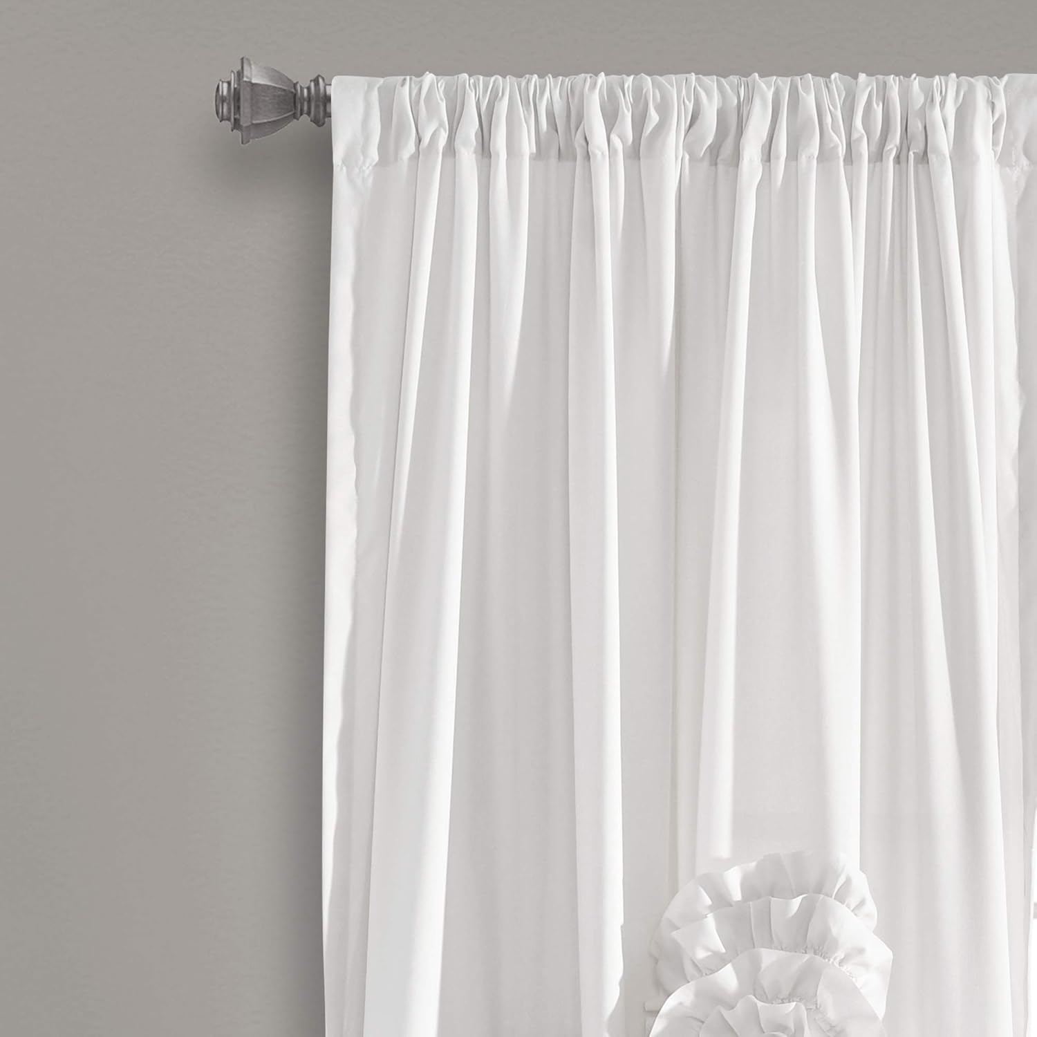 Lush Decor Serena Window Curtain Panel, 84 X 54, White image number 3