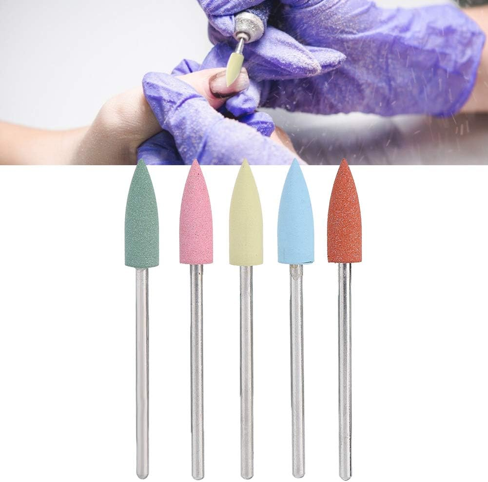 Nail Cutter Attachments, Nail High Gloss Polishing Attachment, Russian Manicure Drill, Nail Drill Silicone Nail Bit, 5 Pieces/Set Rubber Nail Drill Bits Manicure Pedicure Nail Polishing Cutter image number 1