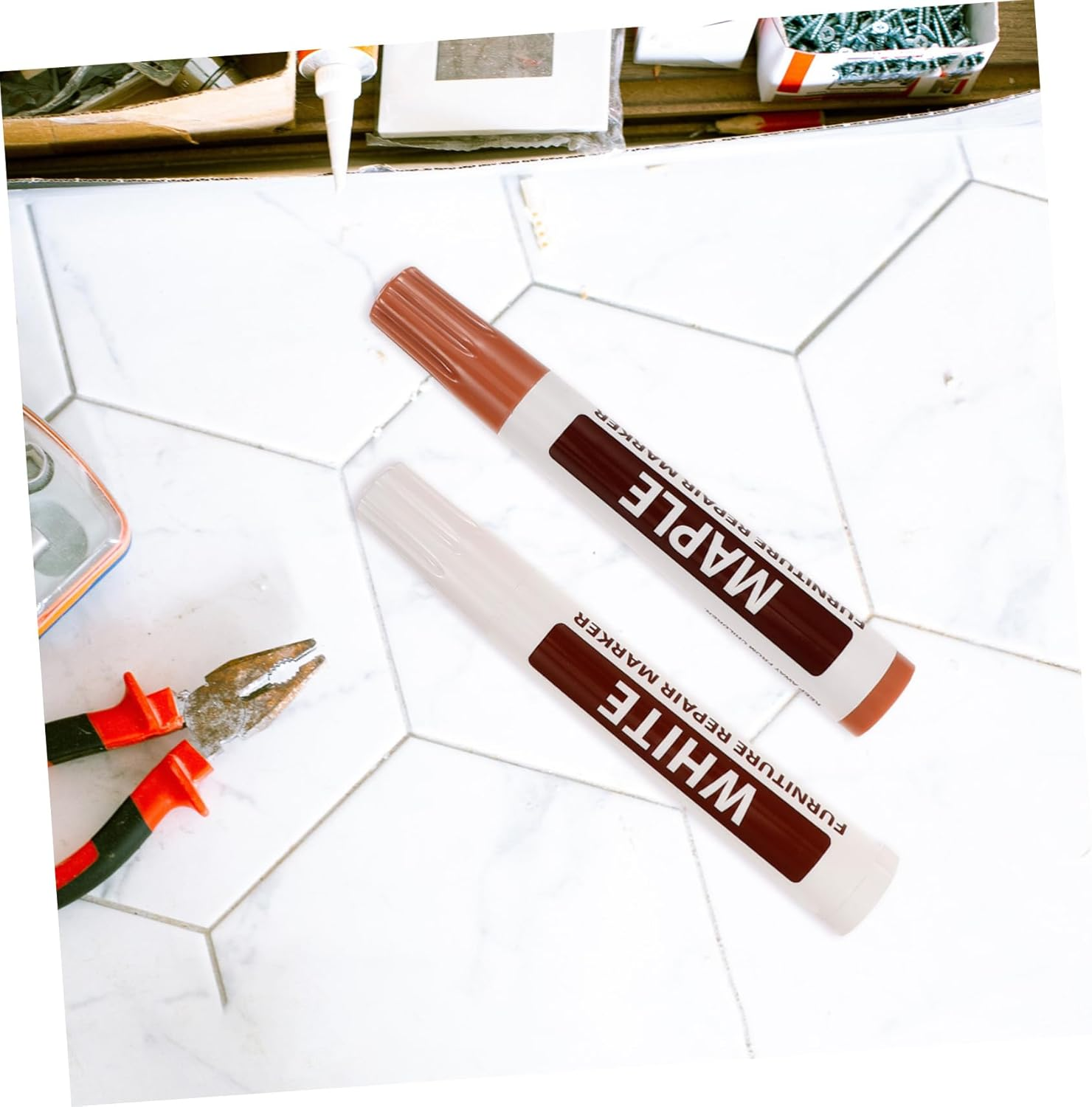 8Pcs Portable Paint Markers for Furniture Touch-Up Colors Scratch Repair Kit image number 5