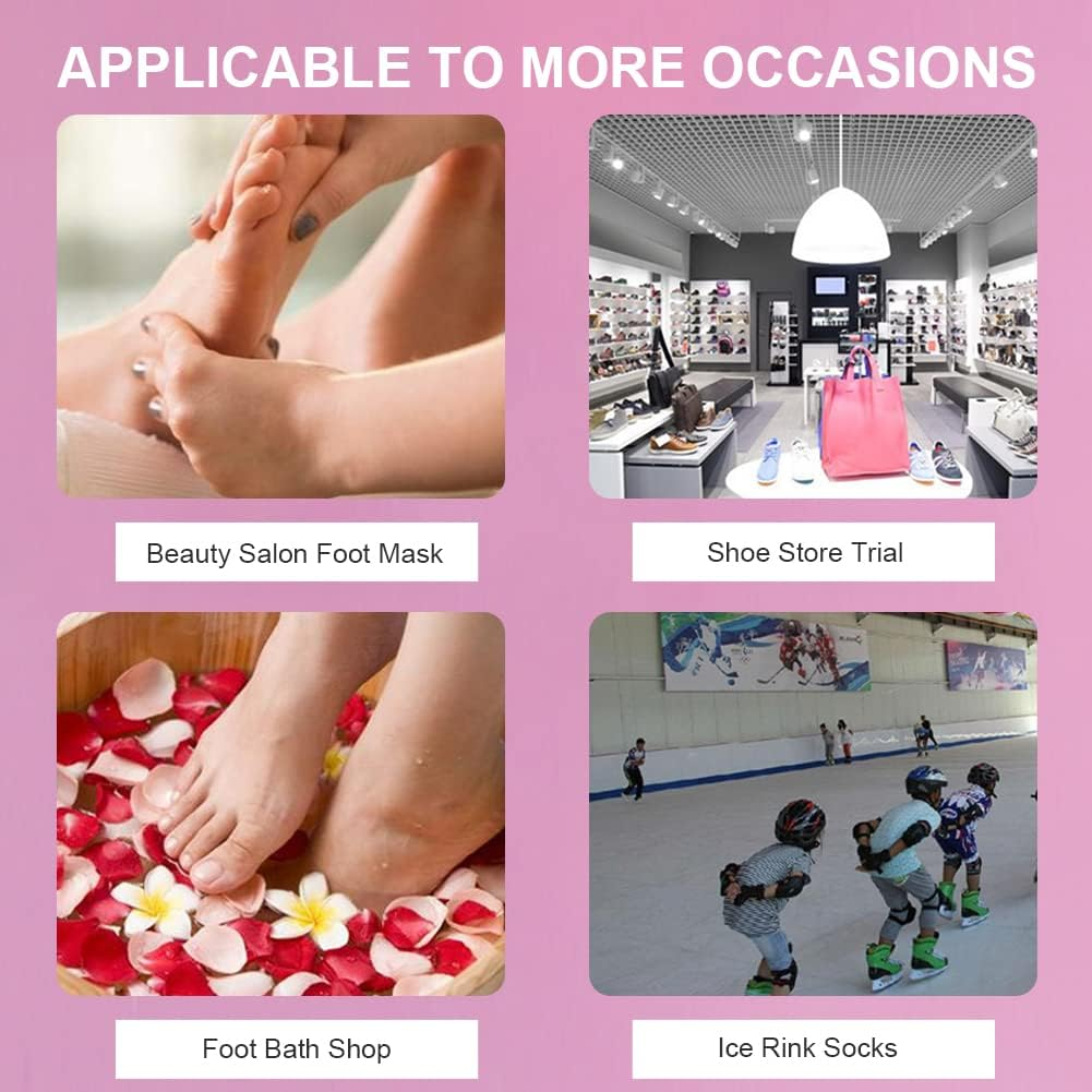 Disposable Foot Covers, Foot Covers, Plastic Socks, Plastic Disposable Boots, for Treating Feet with Warm Wax (Pack of 100) image number 5