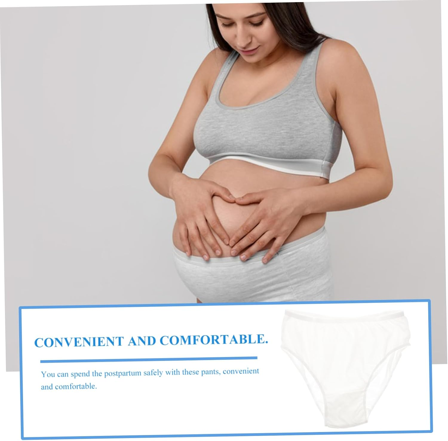 4Pcs Maternity Cotton Underwear Disposable Briefs for Pregnant Women Breathable Panties Postpartum Underwear for Women Comfortable Cotton Material for Hospital Use and Recovery image number 3