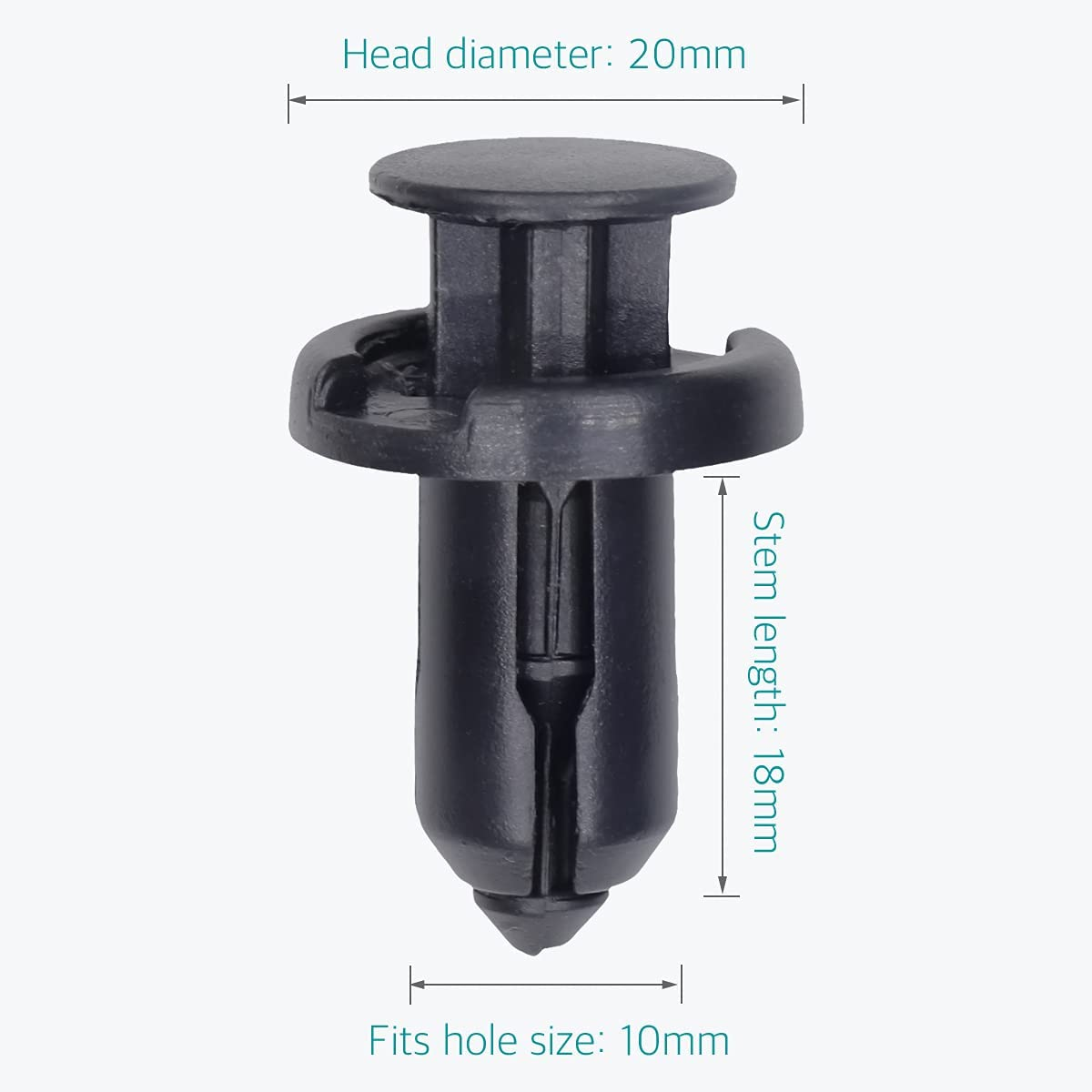 Lantee 10Mm Fender Push in Retainer Fastener Clips for Honda 91503-SZ5-003, Pack of 20 image number 2