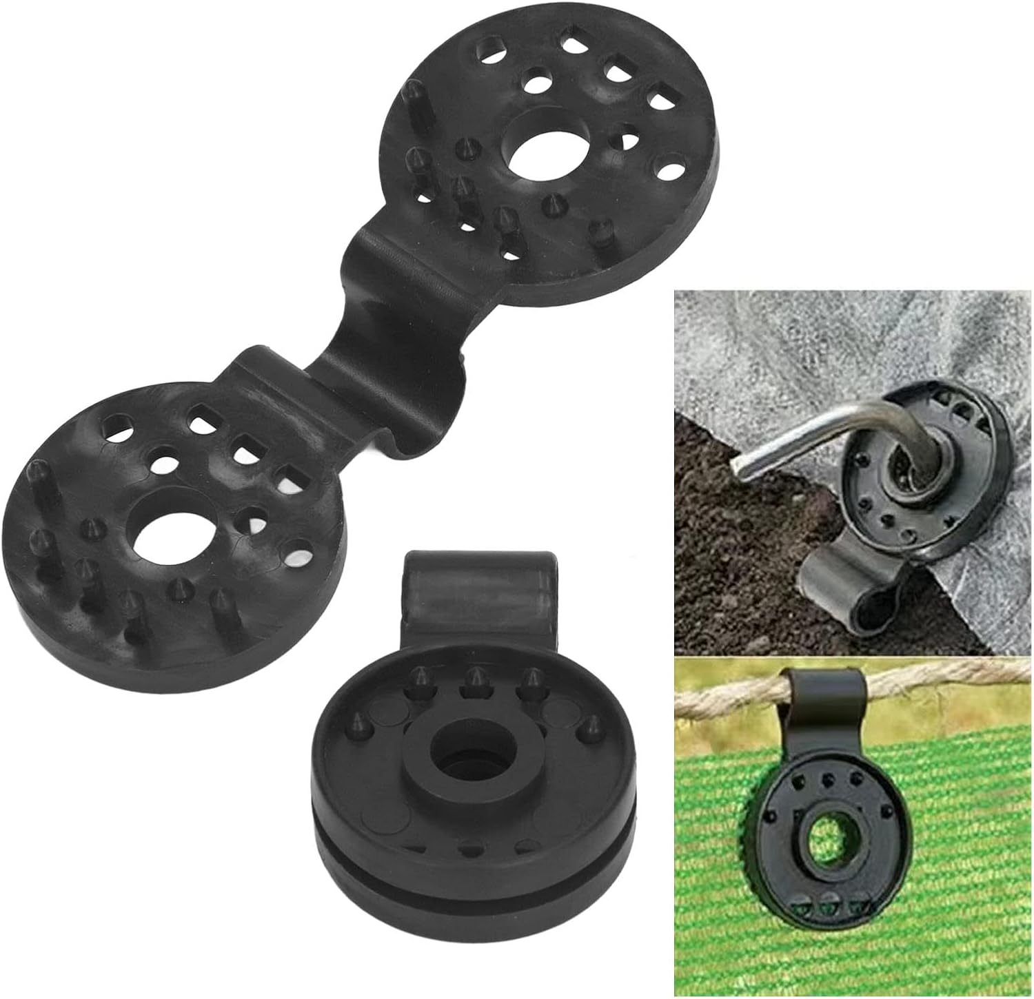 100Pcs Shade Cloth Plastic Clips, Bird Proof Plastic Sunshade Clips, Shade Cloth Heavy Duty Lock Grip for Sun Shade Net, anti Bird Netting, Garden Netting, Shade Netting (Black) - Black image number 6
