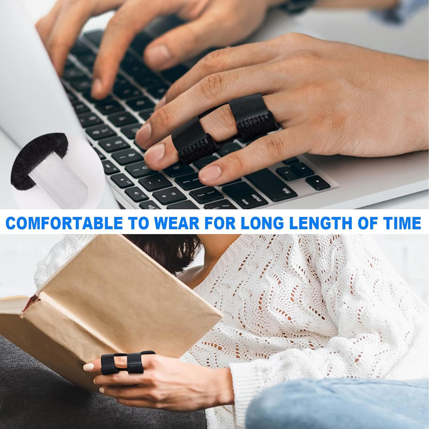 5 Pcs Finger Splint, Mallet Finger Splint and Thumb Splint for Arthritis, Trigger Finger Support, Finger Brace for Injury Recovery and Pain Relief image number 6