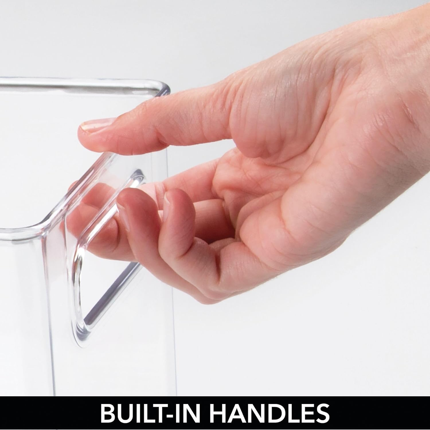 Interdesign Kitchen Pantry and Cabinet Storage and Organization Bin, 6-Inch by 6-Inch by 6-Inch, Clear