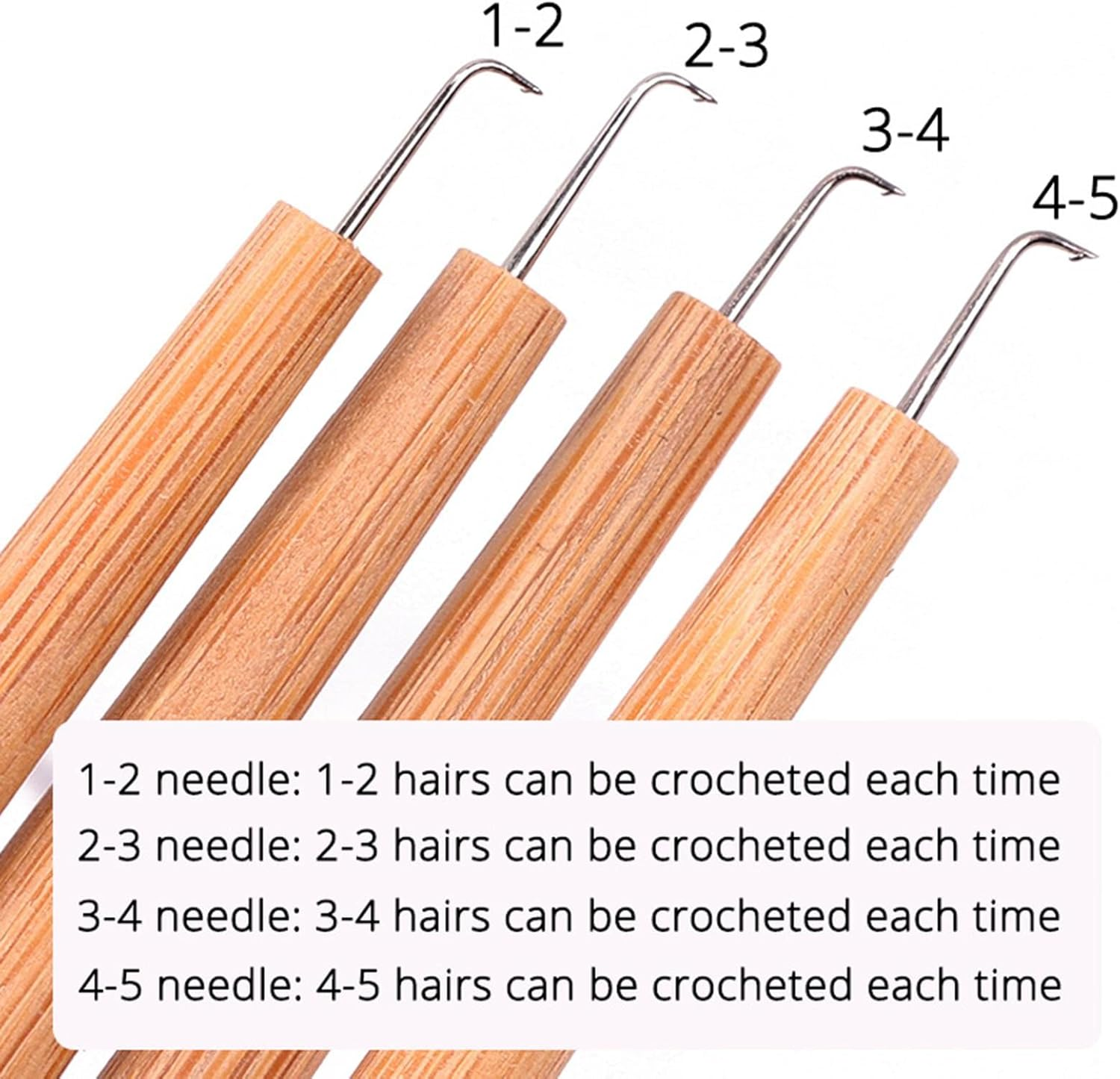 Eigell 4 Pieces Ventilating Needle Hair Wig Ventilating Holder Professional Hair Weave Needles for Lace Wig False Beard Making Repairing Weaving image number 3