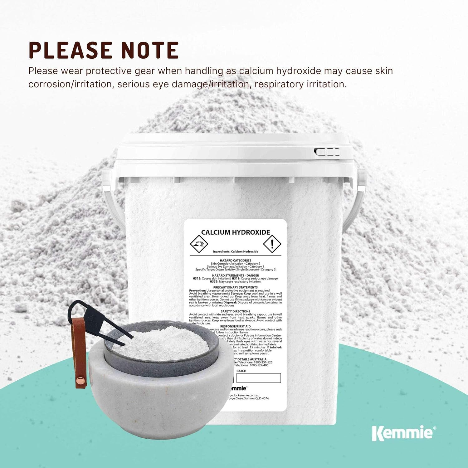 600G Food Grade Calcium Hydroxide Powder Tub FCC Hydrated Slaked Pickling Lime image number 2