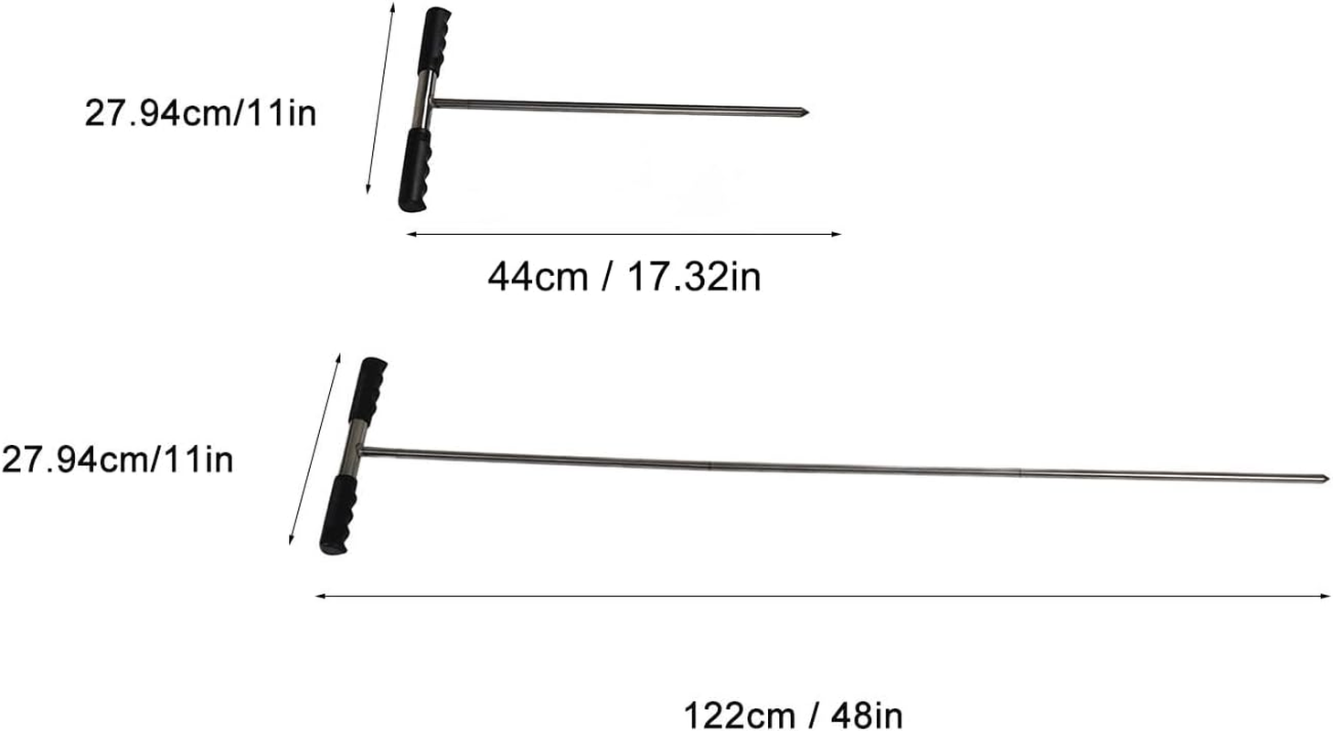 Soil Sample Probe,Soil Probe Rod Soil Sampler Probe Soil Sampler Soil Probes for Soil Samples,Smooth and Easy to T Handle Soil Test Kit,For Plant Care Farm image number 4