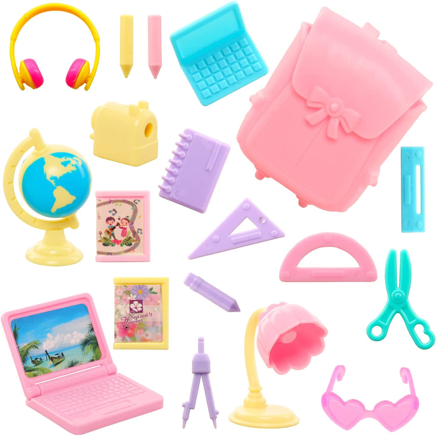 Barwa 11 Clothes Dresses + 10 PCS Shoes + 19 Accessories Selected Randomly for 11.5 Inch 28-30 CM Dolls image number 3