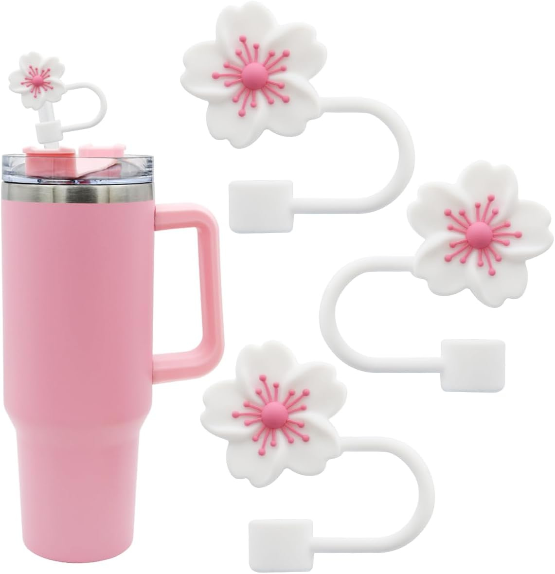 Straw Cover Cap for Stanley Cup,Silicone Straw Topper 10 Mm 0.4 in Reusable Straw Tips Lids,Straw Tip Covers for Stanley Cups Accessories