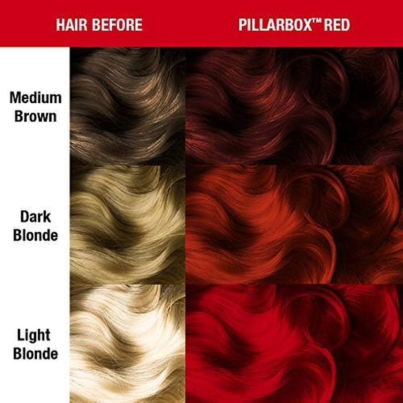 MANIC PANIC Classic Pillarbox Red Semi Permanent Hair Color - True Red Hair Dye for Women & Men That Lasts 4-6 Weeks - Vegan, Ammonia & Cruelty-Free - Create & Mix Custom Shades (4Oz / 3Pk) image number 4