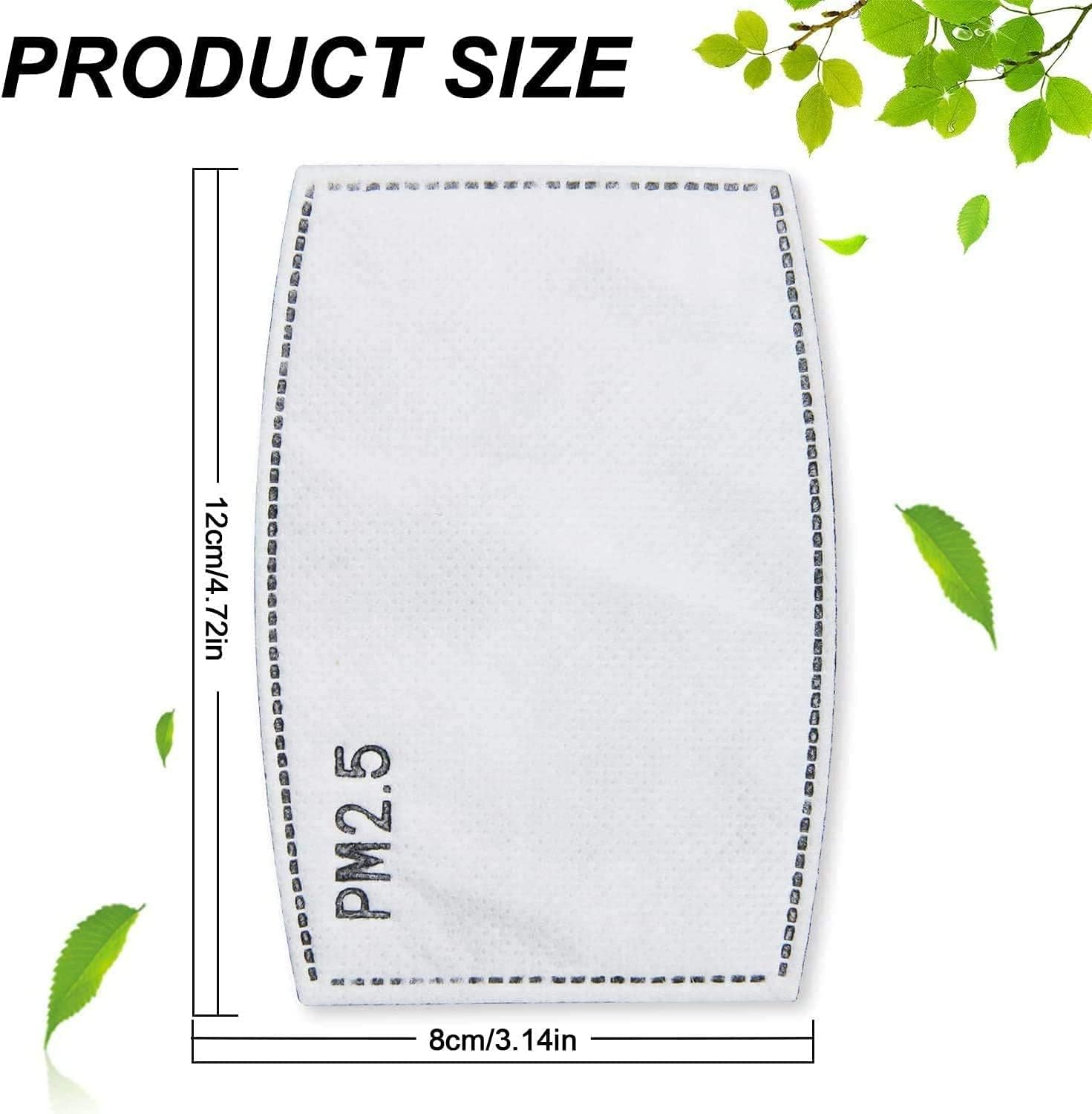 100Pcs PM2.5 Filters 5 Layers Activated Carbon Filters,Adult for Outdoor Activities Replaceable anti Haze Filters Breathing Insert image number 4