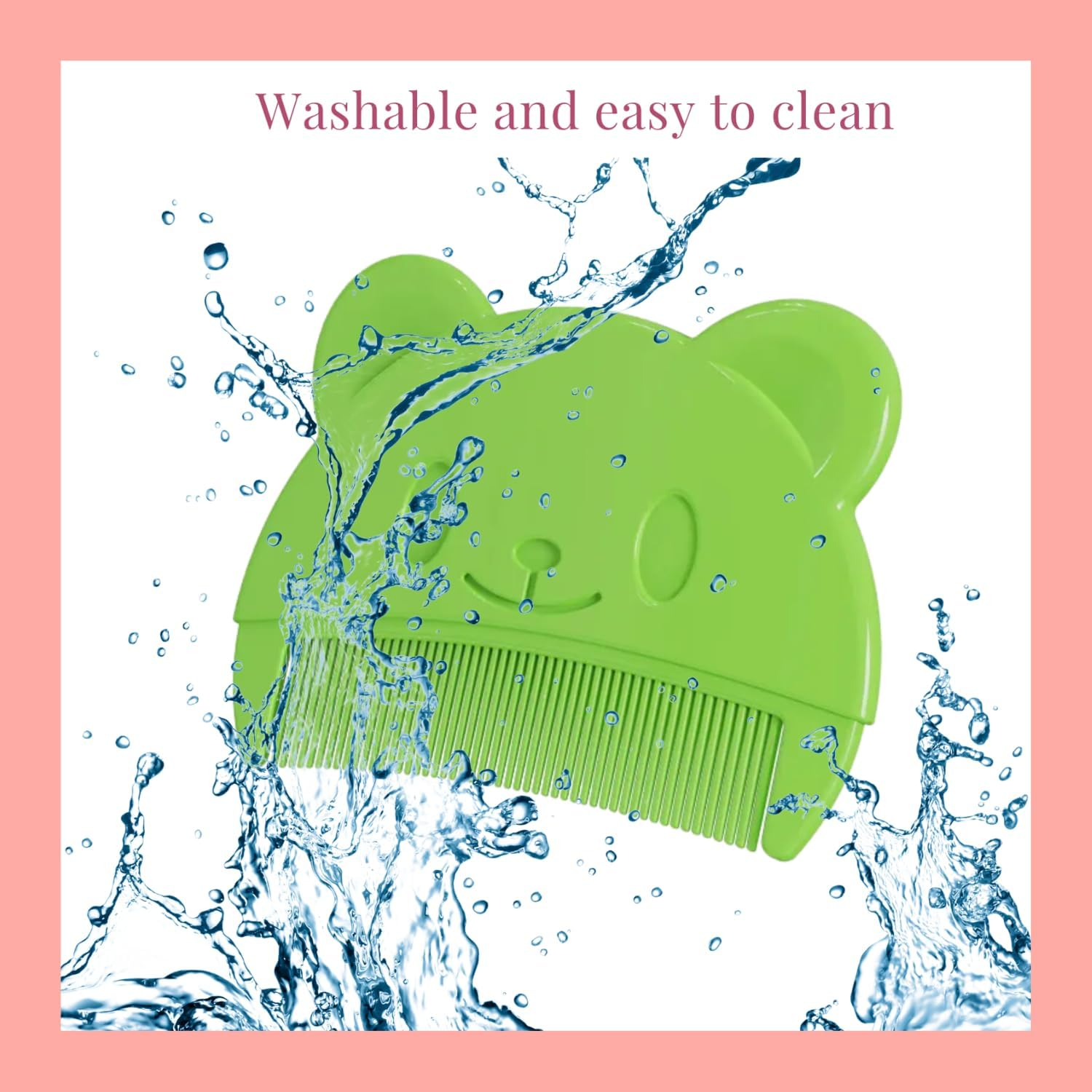 Baby Comb for Milk Scab, Newborn Hair Comb, Baby Hair Brush with Soft Teeth, Comb against Milk Scab Baby Child, Assorted Colours (Green (1 Piece)) - Blue - Comb And Brush image number 3