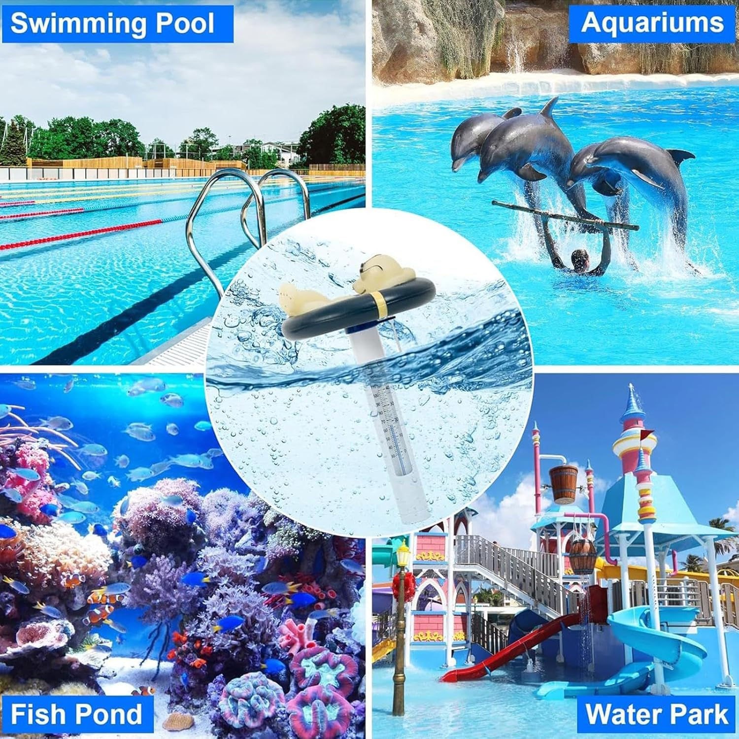 Polar Bear Floating Pool Therm-Ometer, Water Temperature Thermograph, Animal Shape Precisice Measurement Tool, Leisurely Polar Bear Water Thermometer for Ice Bath for Pool & Hot Tubs image number 4