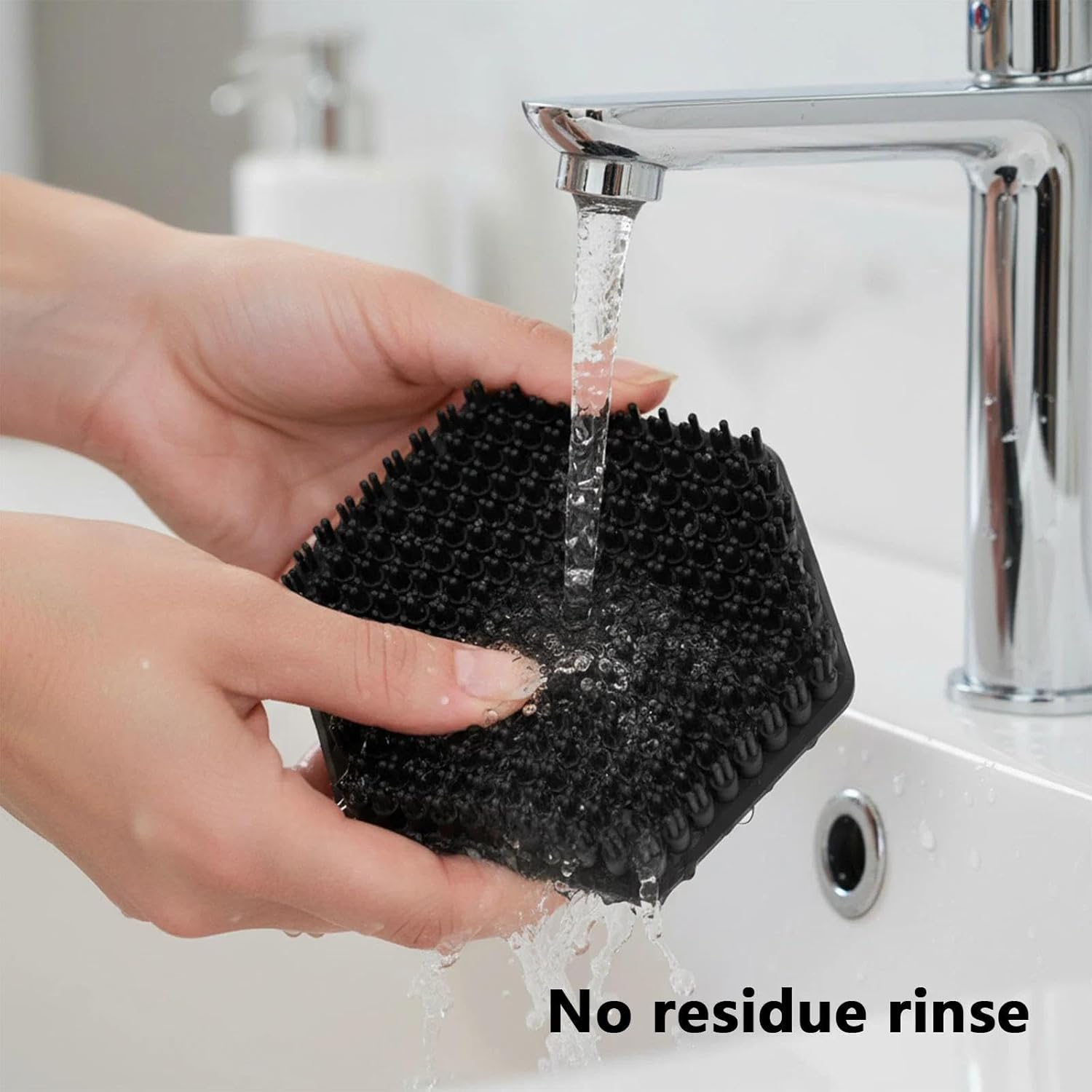 Silicone Face and Body Scrubber for Gentle Cleansing and Exfoliation, Manual Facial Cleansing Brush with Soft Bristles for Sensitive Skin - Fengea image number 2