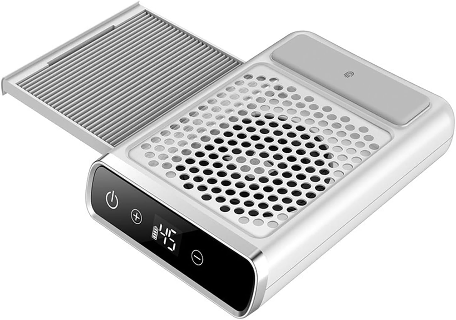 80W Rechargeable Nail Dust Collector, LED Touch Nail Vacuum Cleaner Fan Nail Art Salon Use