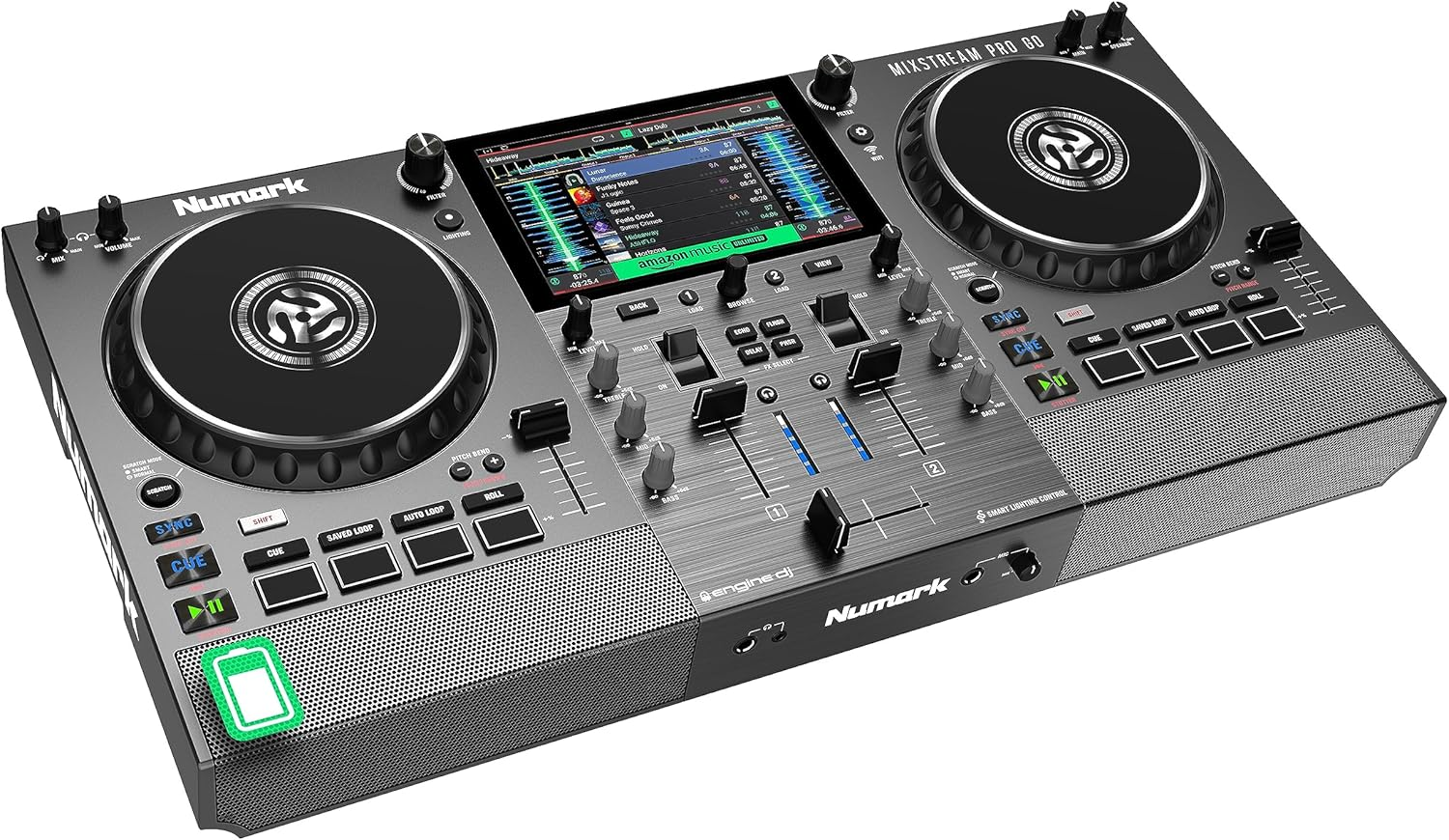 Numark Mixstream Pro Go Portable DJ Controller with Battery, Mixer with Stem Separation, Speakers, Wifi Streaming, Touchscreen, Works with Serato DJ image number 5