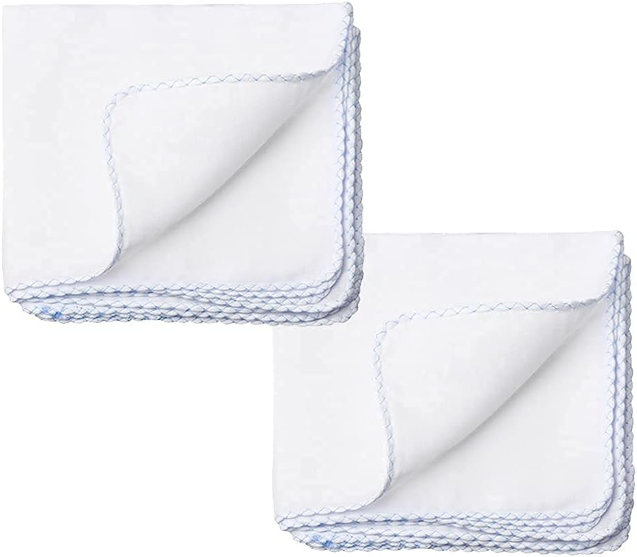 10 Pieces Muslin Face Cloths, 11.8 X 11.8 Inch Reusable Facial Muslin Cleaning Cloth Makeup Remover Cloths Toddler Towels Muslin Cloths for Baby Bath Wrapping image number 4