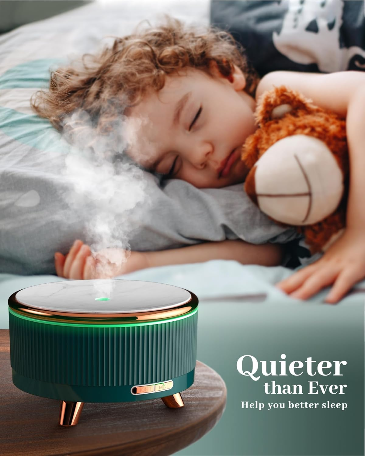 500Ml Essential Oil Diffusers for Home, Aromatherapy Diffuser, Room Aroma Diffuser, Scent Diffuser，Green image number 3