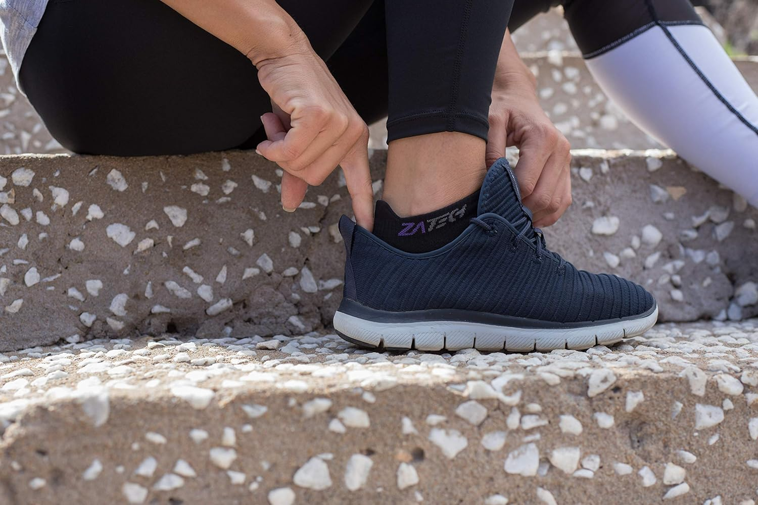 Compression Socks, Low Cut, No Show Ankle Tab, Ultra Light Plantar Fasciitis, Foot Pain Sock Relief with Arch & Heel Support for Men & Women image number 5