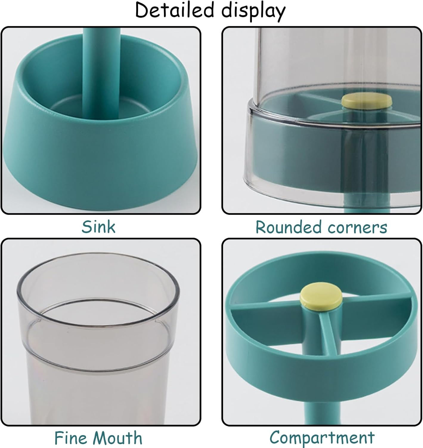 Toothbrush Holders with Cover/Cup & 3 Slots, Covered Tooth Brush Holder for Bathroom, Portable Travel Toothbrush Case, Small Electric Toothbrushes Storage Toothpaste Organizer Stand, Blue