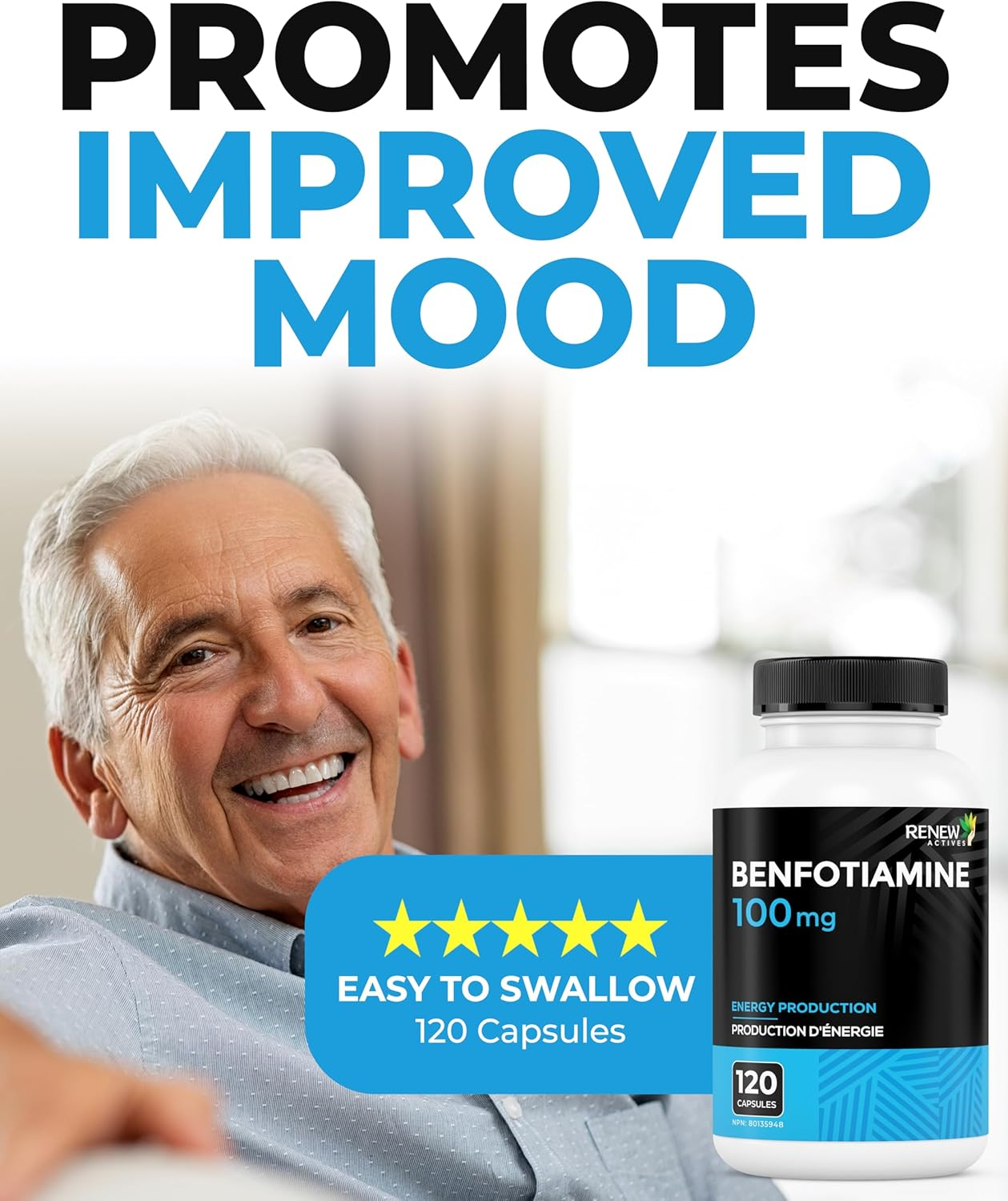 Renew Actives Benfotiamine &ndash; 60 Capsules for Daily Nutrient Support image number 6