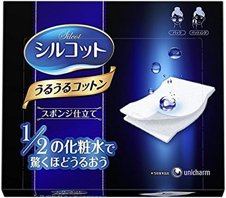 Silcot Unicharm Uruuru Sponge Facial Cotton 40 Sheets (12) image number 1