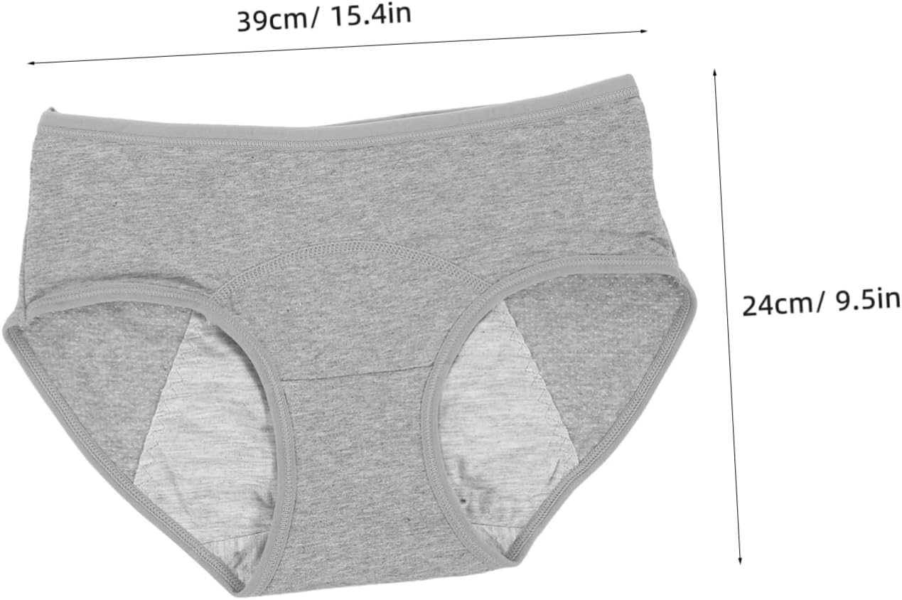 Didiseaon Cotton Women Midrise Leakproof Period Hipster Underwear Breathable Comfortable Menstrual Pants for Women Soft Secure Fit Suitable for Moderate Flow image number 5
