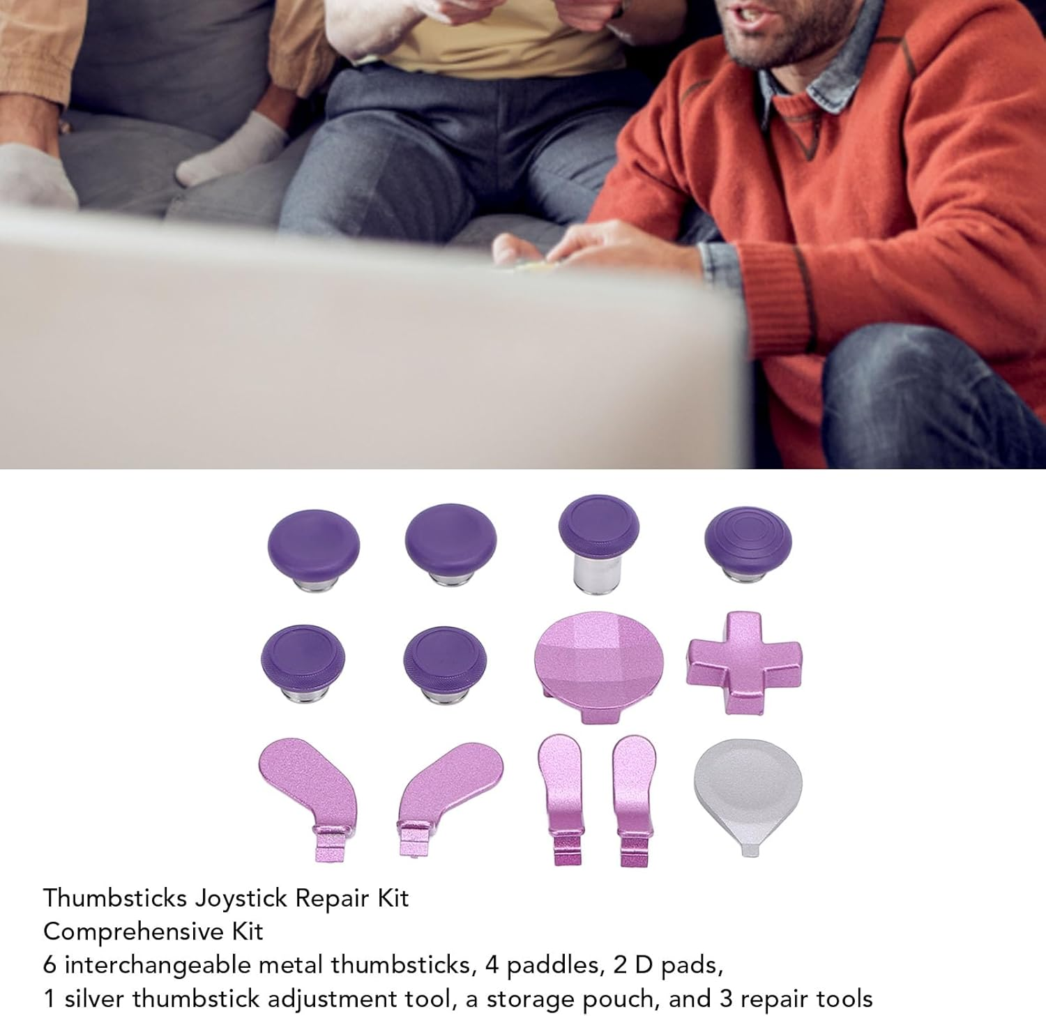 Accessories for Xboxelite Controller Series 2, 17 in 1 Replacement Paddles Thumbsticks Analog Sticks Joystick Parts Repair Kit with 2 D Pads, Tools image number 3