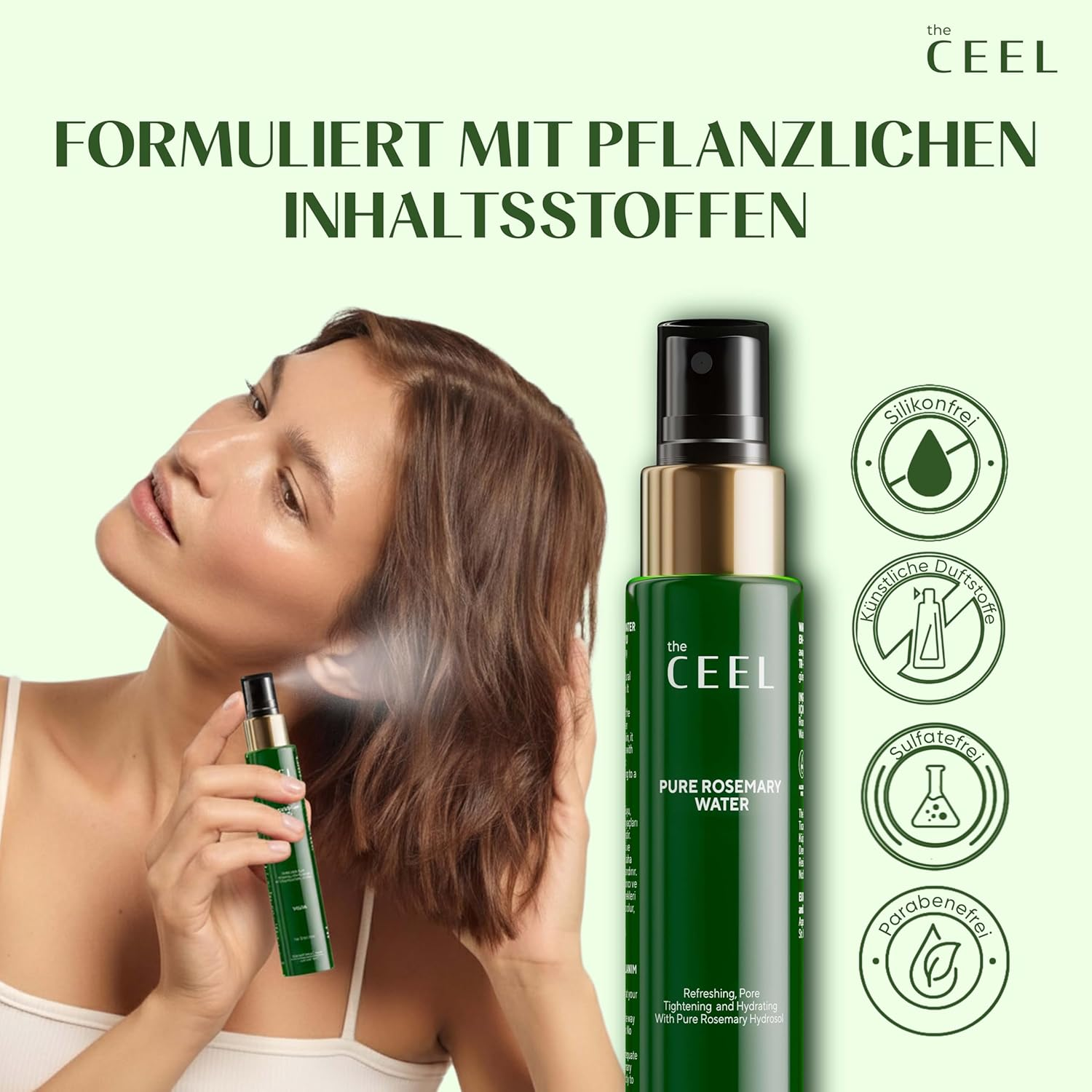 The Ceel - Pure Rosemary Tonic Spray for Hair Growth &ndash;Anti-Hair Loss - Leave-In Detangling & Scalp Hydration Treatment &ndash; Pure Rosemary Water Spray &ndash; 100Ml image number 3