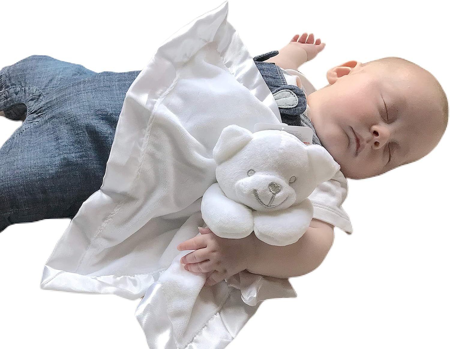 BUSHBABY &lsquo;A New Star Is Born' New Baby Comforter Blanket in Gift Box, Plush Animal Teddy Bear Soft Toy for Newborn Girls Boys (Neutral/Unisex White) image number 5