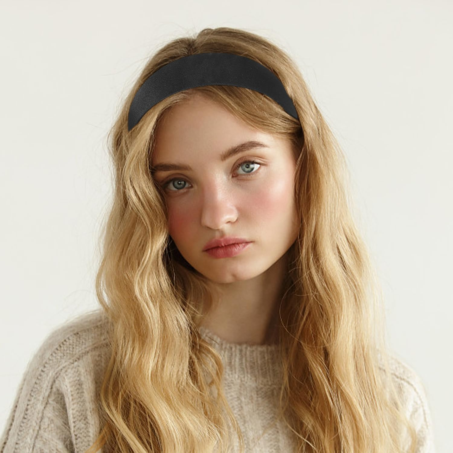 3 Pieces Black Headband, Classic Fashionable Headband, Retro Headband for Women, Simple Hair Accessories, Accessories with Fixed Hairstyle, Non Non-Slip Hairstyle image number 1