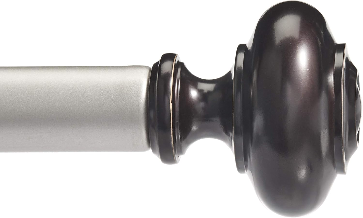 Amazon Basics Knob Curtain Rod Finials, Set of Two, Espresso (Dark Bronze)
