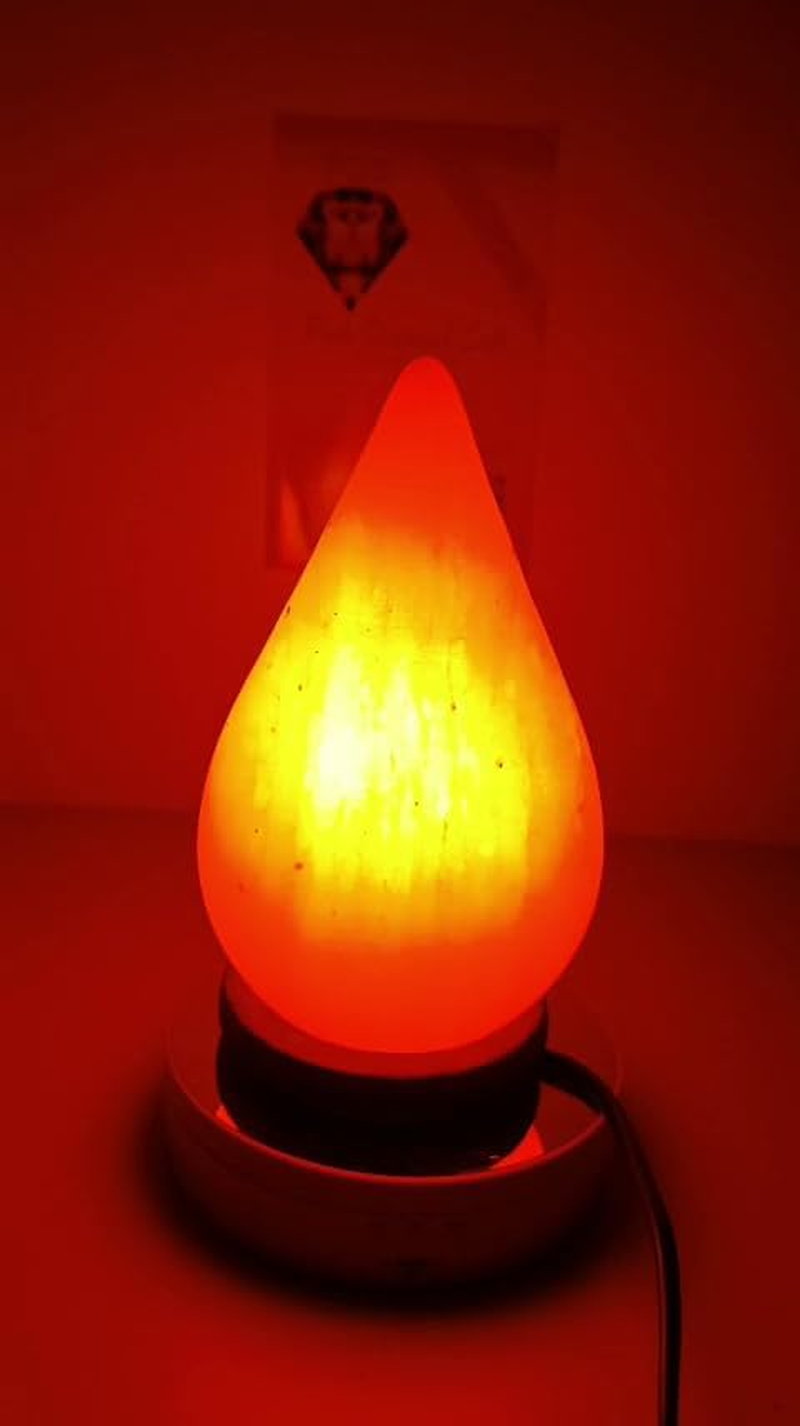 2-3 KG Premium Natural Red Teardrop Salt Lamp 100% Authentic, Handcrafted from the Foothills of the Himalayas Beautifully Hand Craft Teardrop Comes with Complete Electric Fitting image number 1