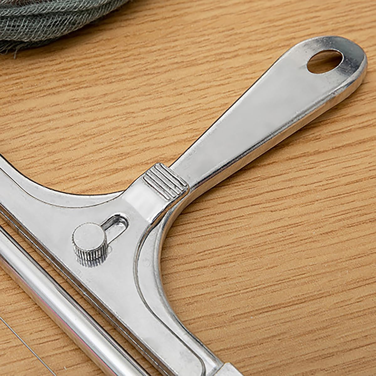 AIMALL Adjustable Cheese Slicer, 5.75-Inch Stainless Steel Wire Cheese Cutter, Essential Kitchen Tool for Perfectly Sliced Cheese image number 1