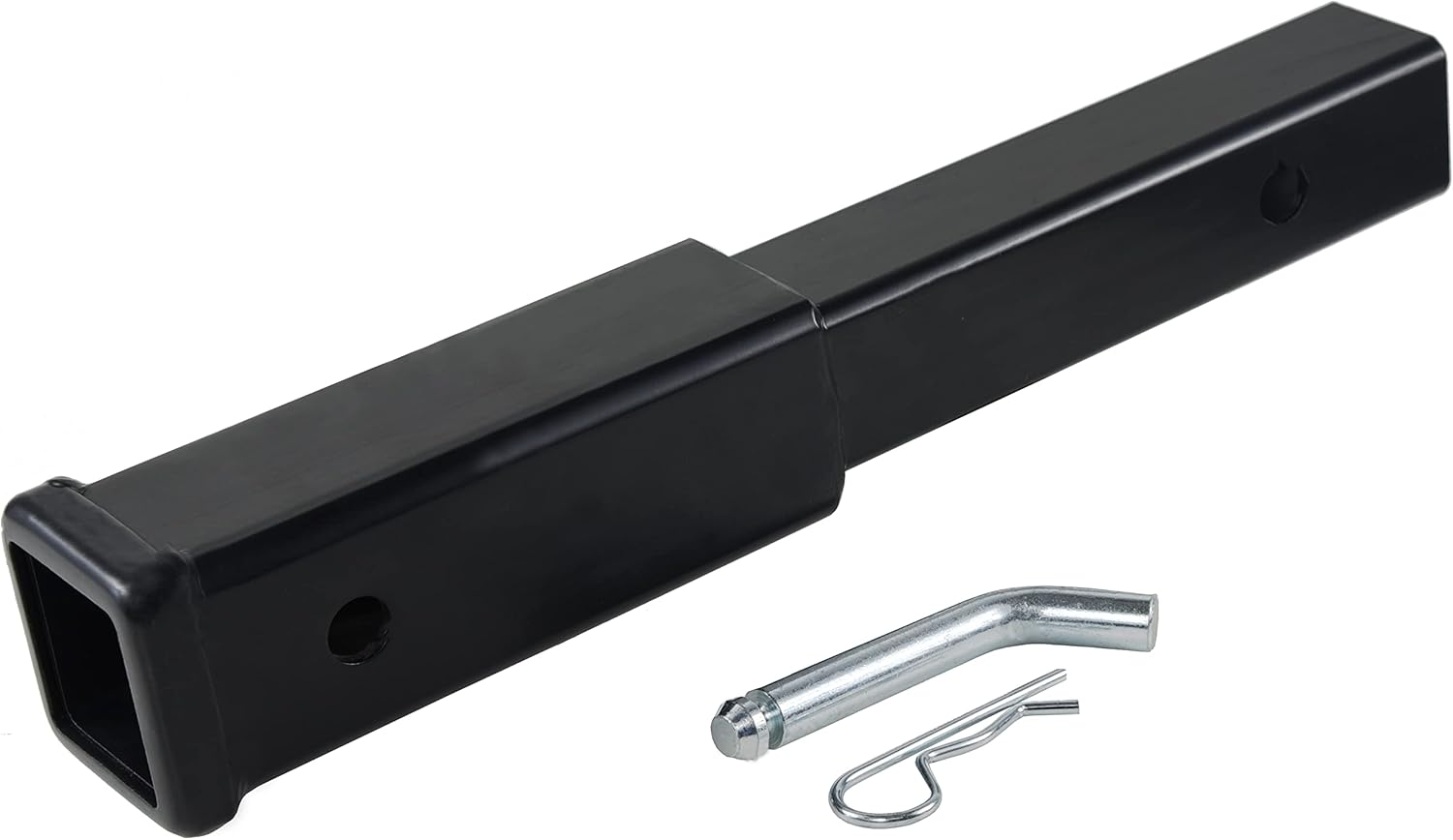 TOPTOW Trailer Hitch Extender, 12 in Extension Length, 2 X 2 Receiver Tube Openning, Fits for 2 Inch Receiver, 3500Lbs, with 5/8 Inch Hitch Pin and Clip