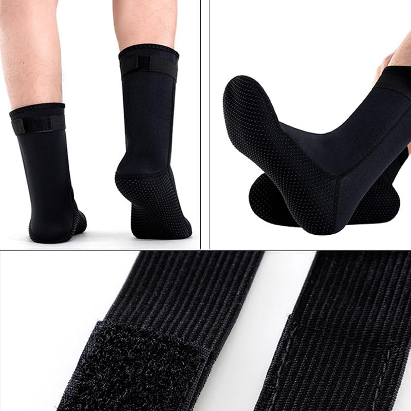 AIMALL 3Mm Neoprene Diving Surfing Swim Wetsuit Snorkeling Boots Watersport Socks, Adjustable Ankle Straps, Sizes S-XL image number 5