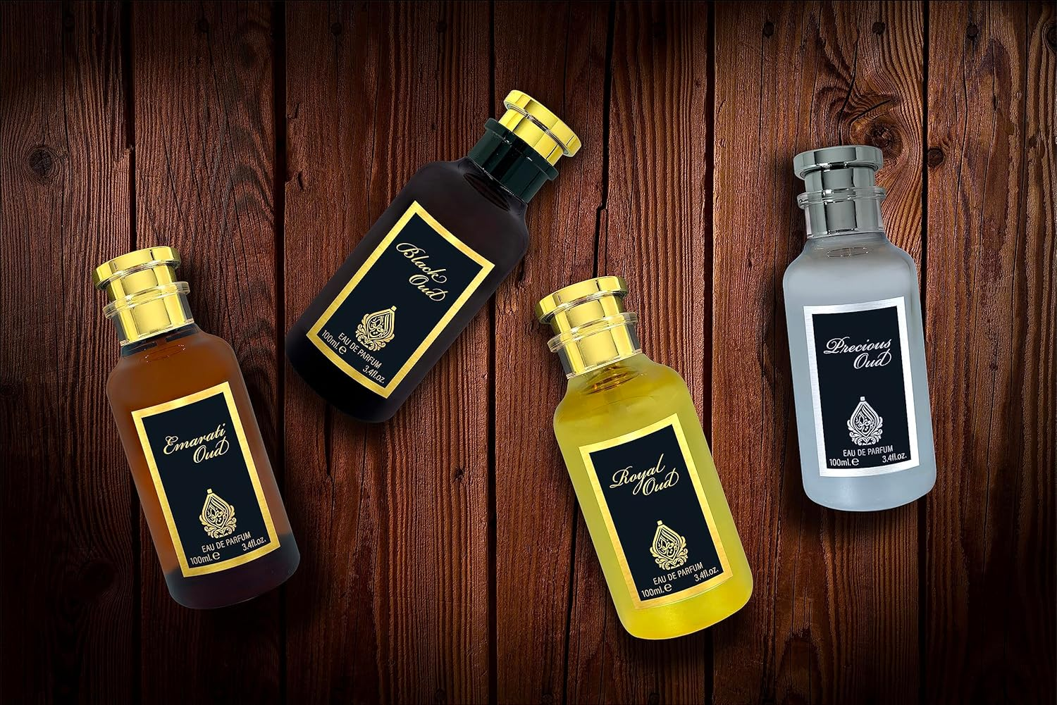 House of Perfumes Men'S Black Oud Eau De Parfum Spray, 100 Ml